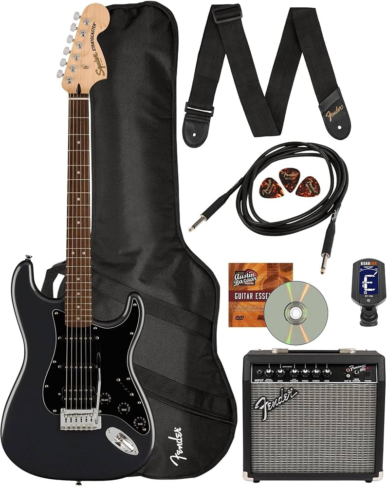 Amazon.com: Fender Squier Affinity Stratocaster HSS - Charcoal