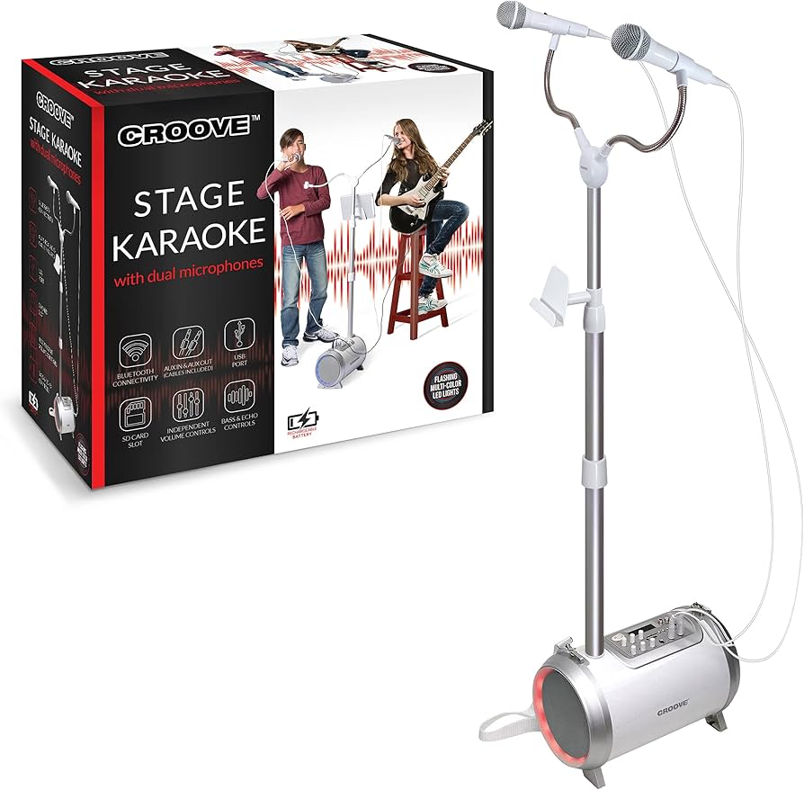 Amazon.com: Croove Karaoke Machine for Adults and Kids with 2