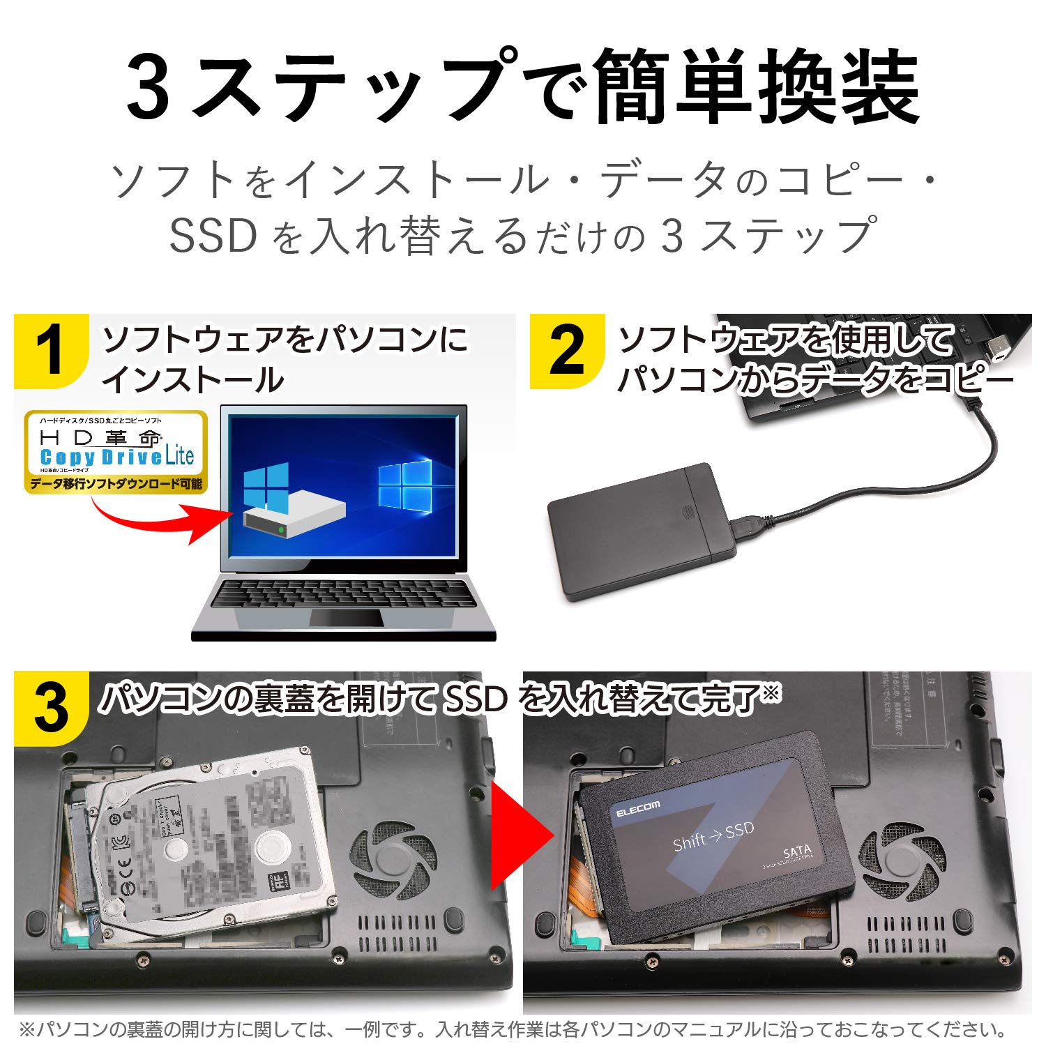 Amazon | エレコム 内蔵SSD 960GB 2.5インチ SATA3.0 HDDケース付