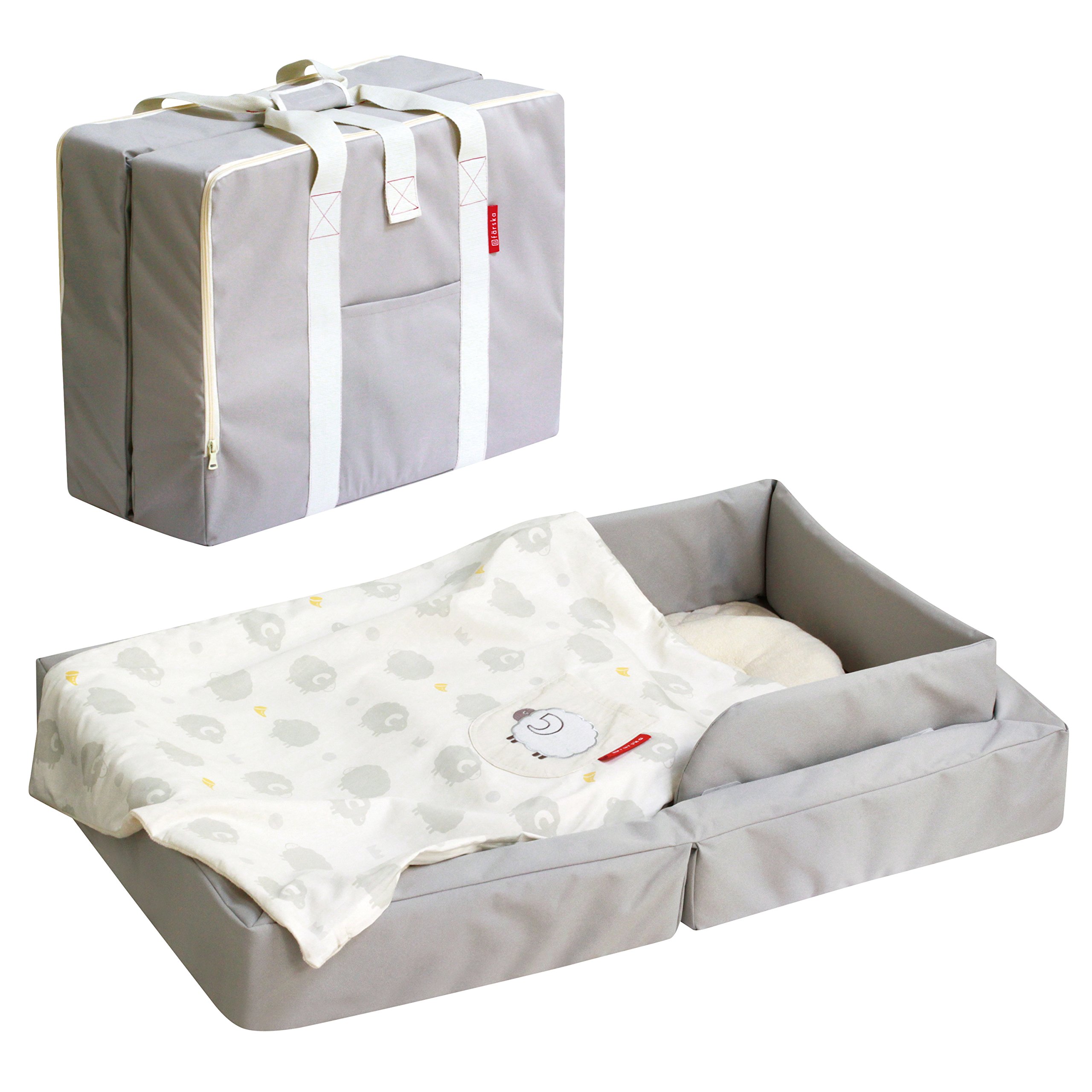 Amazon.co.jp: ファルスカ farska コンパクトベッド ライト グレー