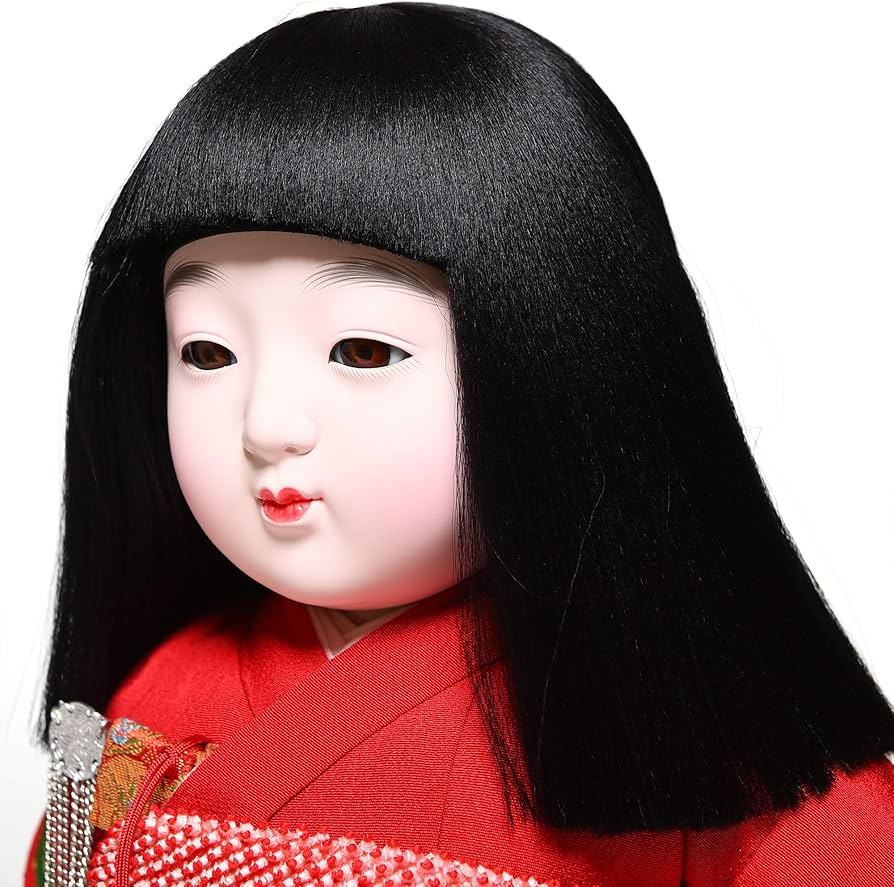 Amazon | 【着せ替市松人形】【市松人形】12号市松：正絹別染霞に紋柄