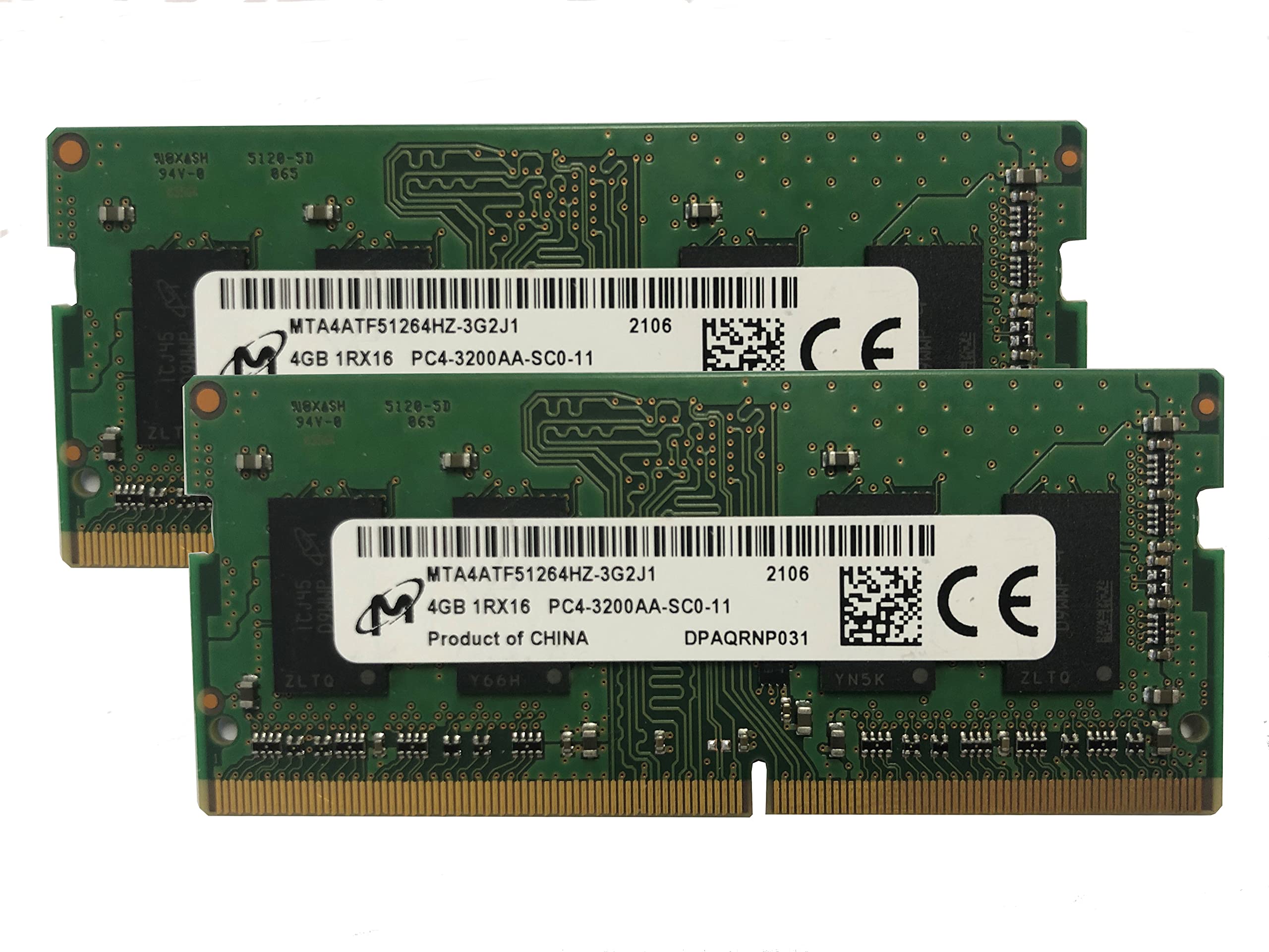Micron 8GB KIT(2 x 4GB) DDR4 3200MHz PC4-25600 1.2V 1R x 16 SODIMM