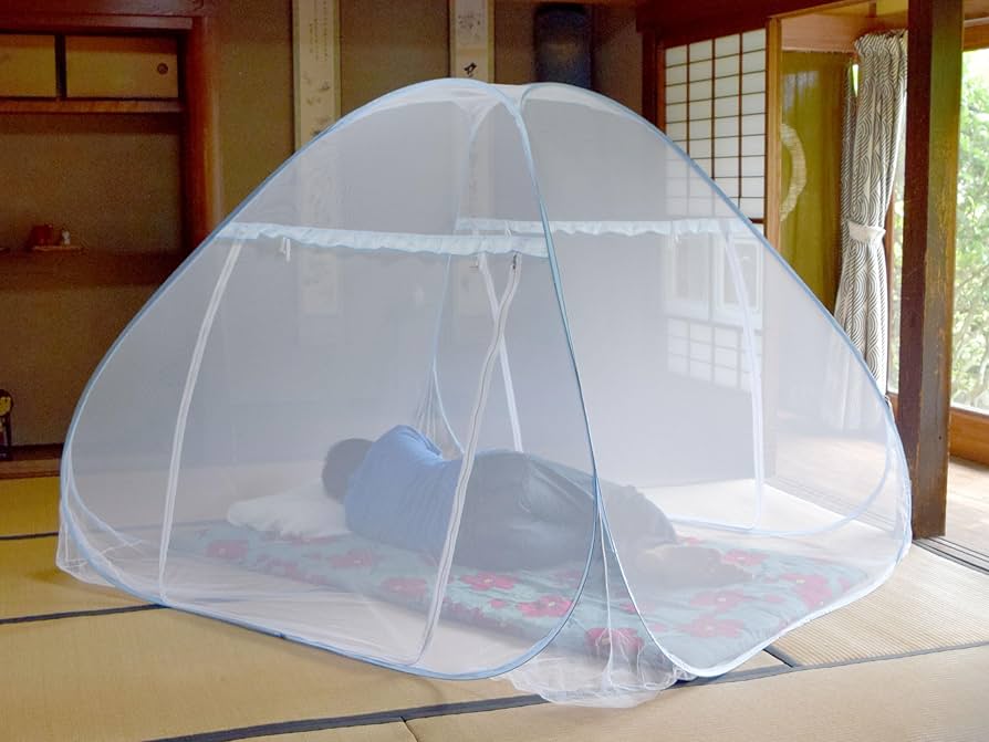 Amazon.co.jp: MTK 蚊帳 かや 幅200cm 折りたたみ 底付き ワンタッチ