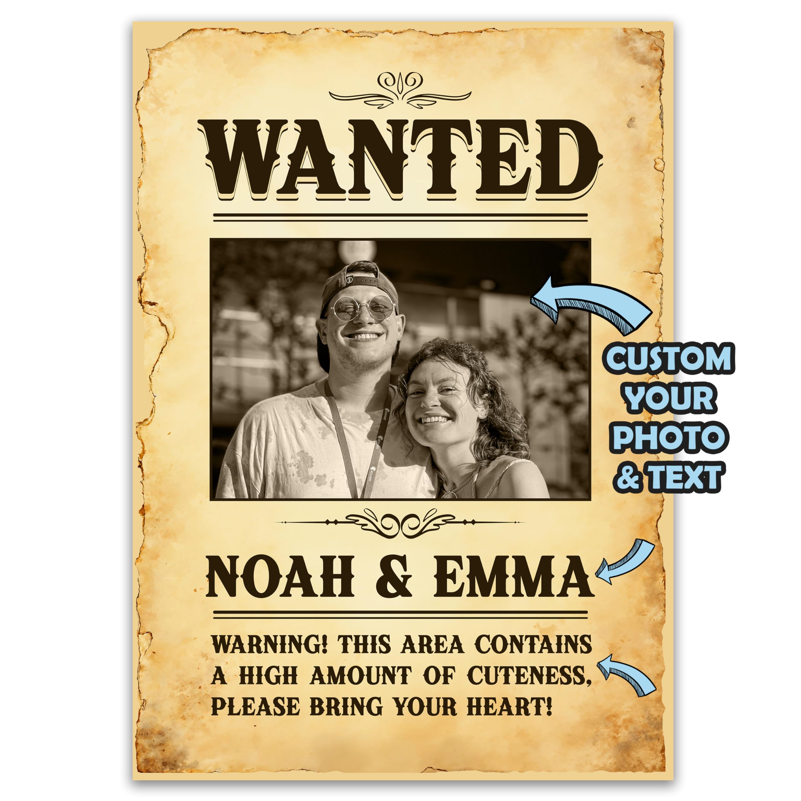 Amazon.com: Custom Wanted Poster – Personalized Portrait with Your