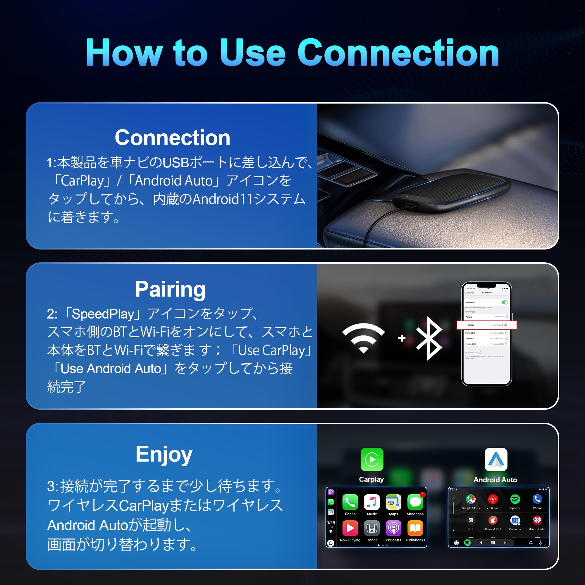 Amazon.co.jp: CarPlay AI Box - CarPlay/Android Autoワイヤレス
