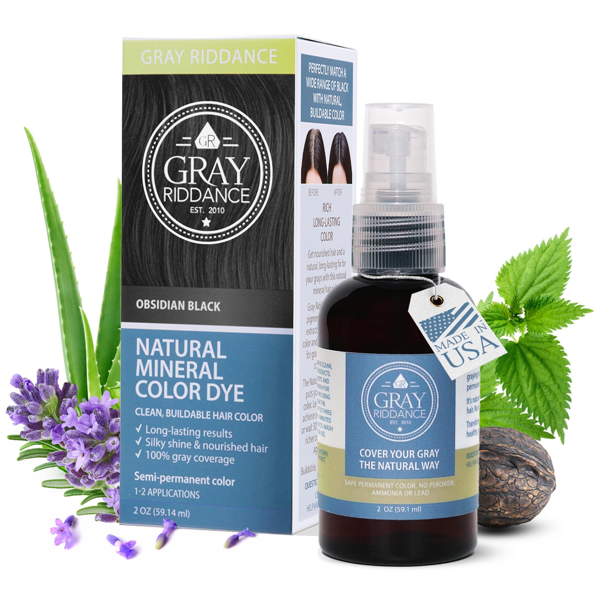 Amazon.com : Gray Riddance DIY Natural Mineral Color Dye Kit - 100