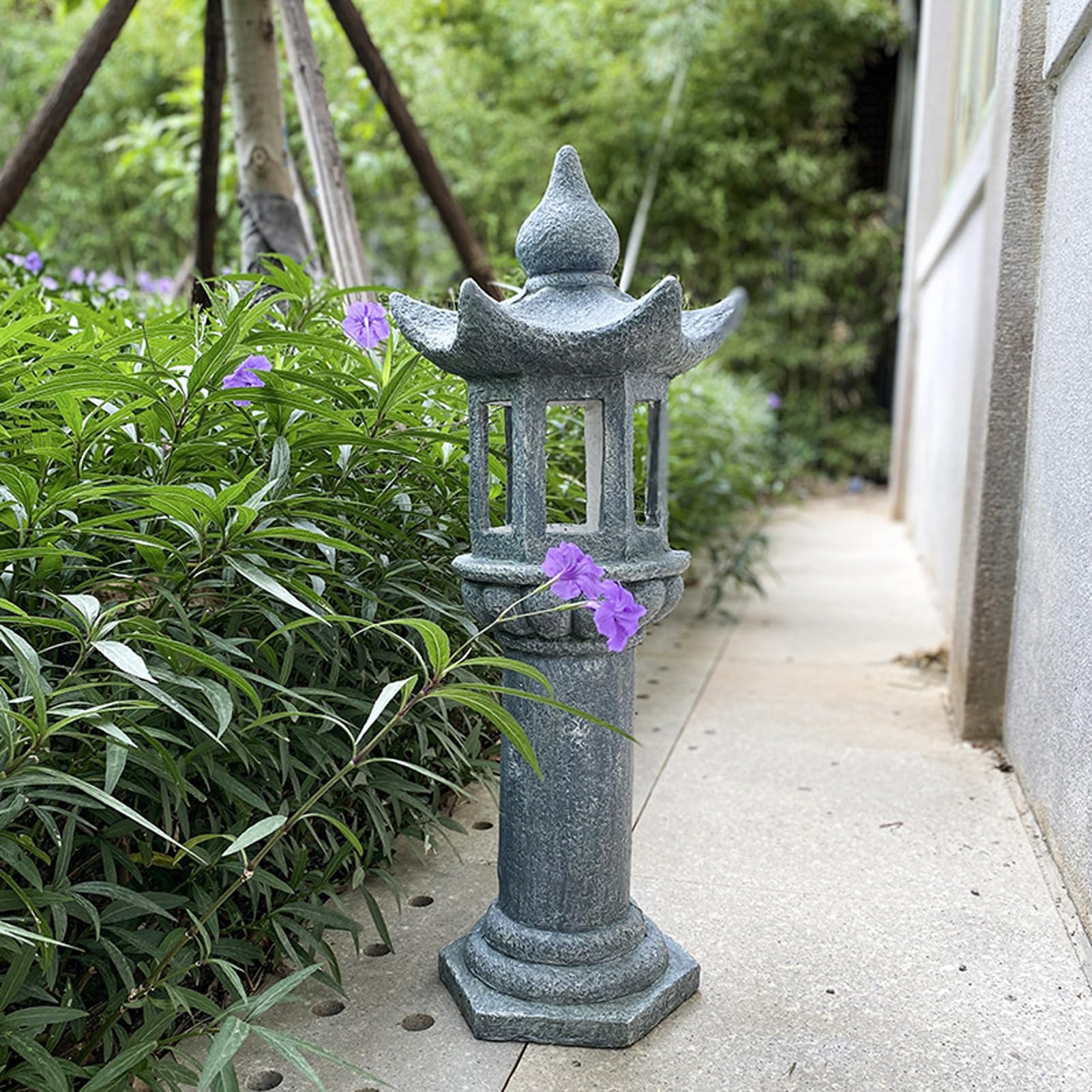Amazon.co.jp: Uziqueif 模造石の中庭 灯篭 石灯篭 和風 灯籠 ガーデン