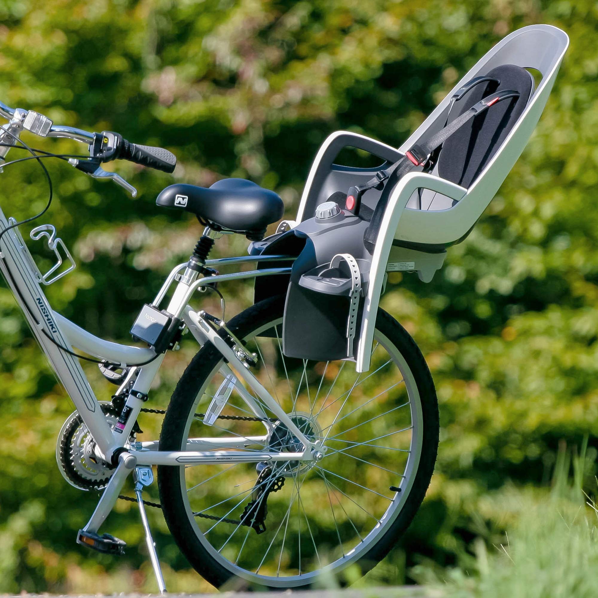 Amazon | Hamax Caress リアチャイルドバイクシート(グレー/レッド