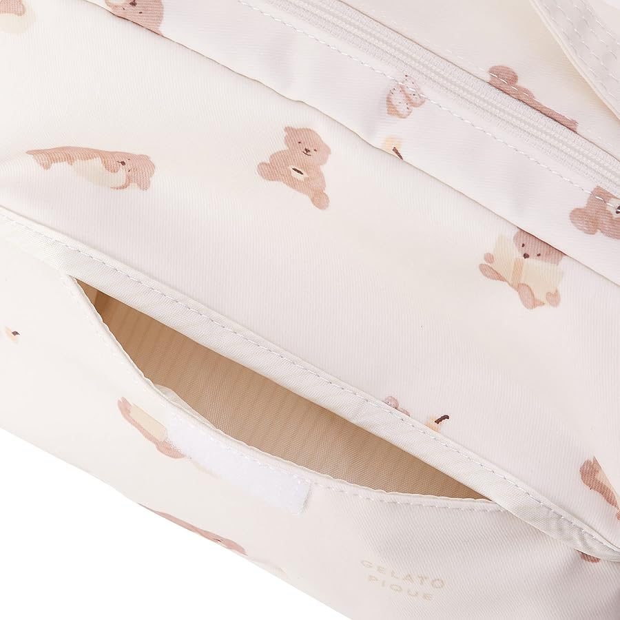 Amazon.co.jp: [ジェラート ピケ] おうちリラックスくま柄おむつポーチ