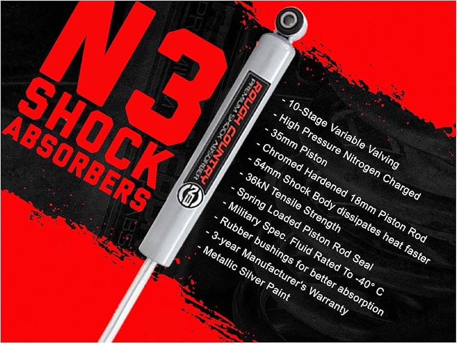 Amazon | Rough Country 1.5-3.5インチ N3 リアショック 18-24 ジープ