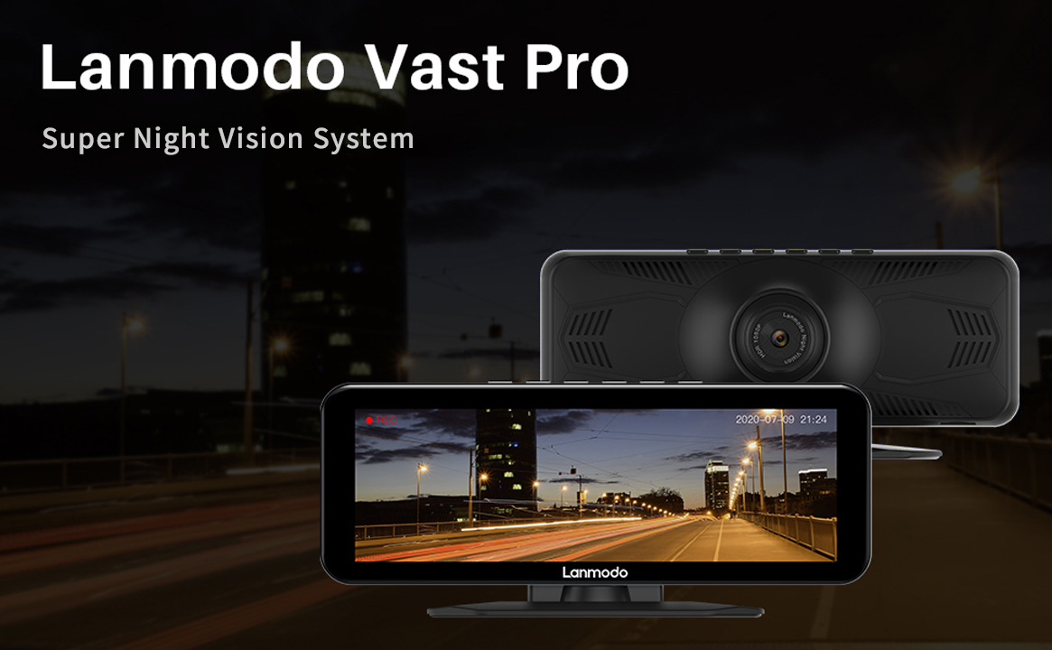 Amazon.com: LANMODO Vast Pro Dash Cam Front and Waterproof Rear
