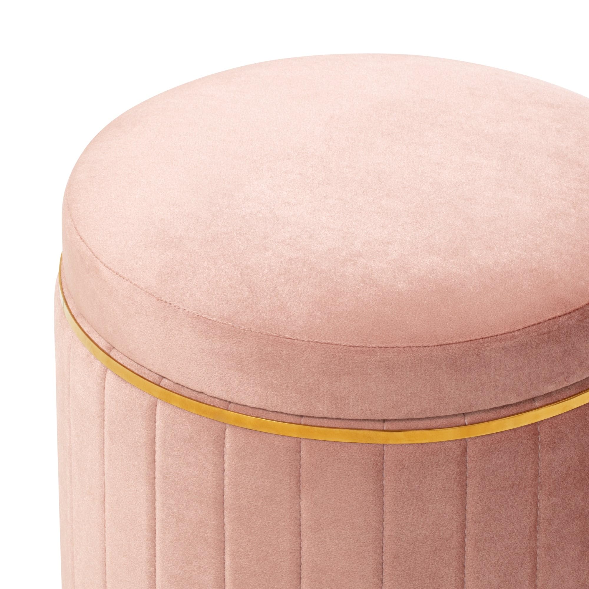 Amazon｜Francfranc フランフラン マキア スツール ピンク｜オットマン