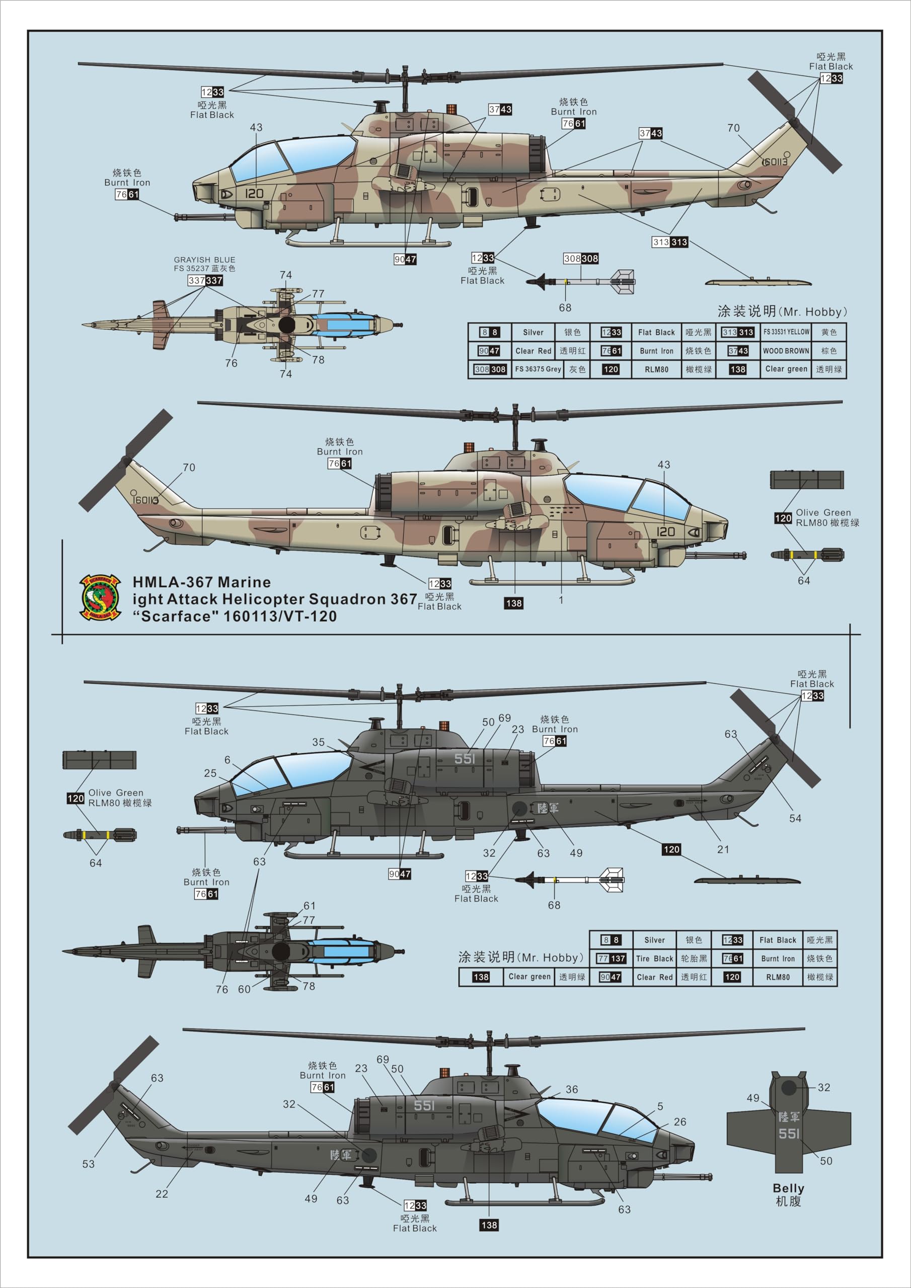Amazon | ドリームモデル 1/72 アメリカ海兵隊攻撃ヘリコプター AH-1W