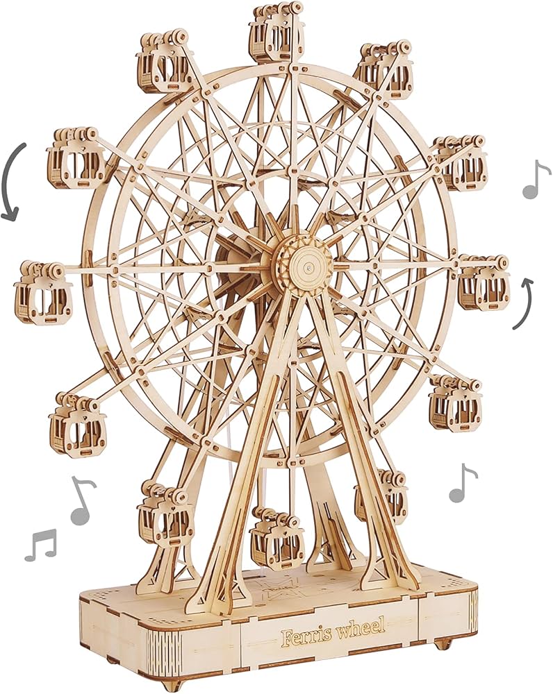 Amazon.com: Rolife 3D Wooden Puzzle Hand Crank Music Box