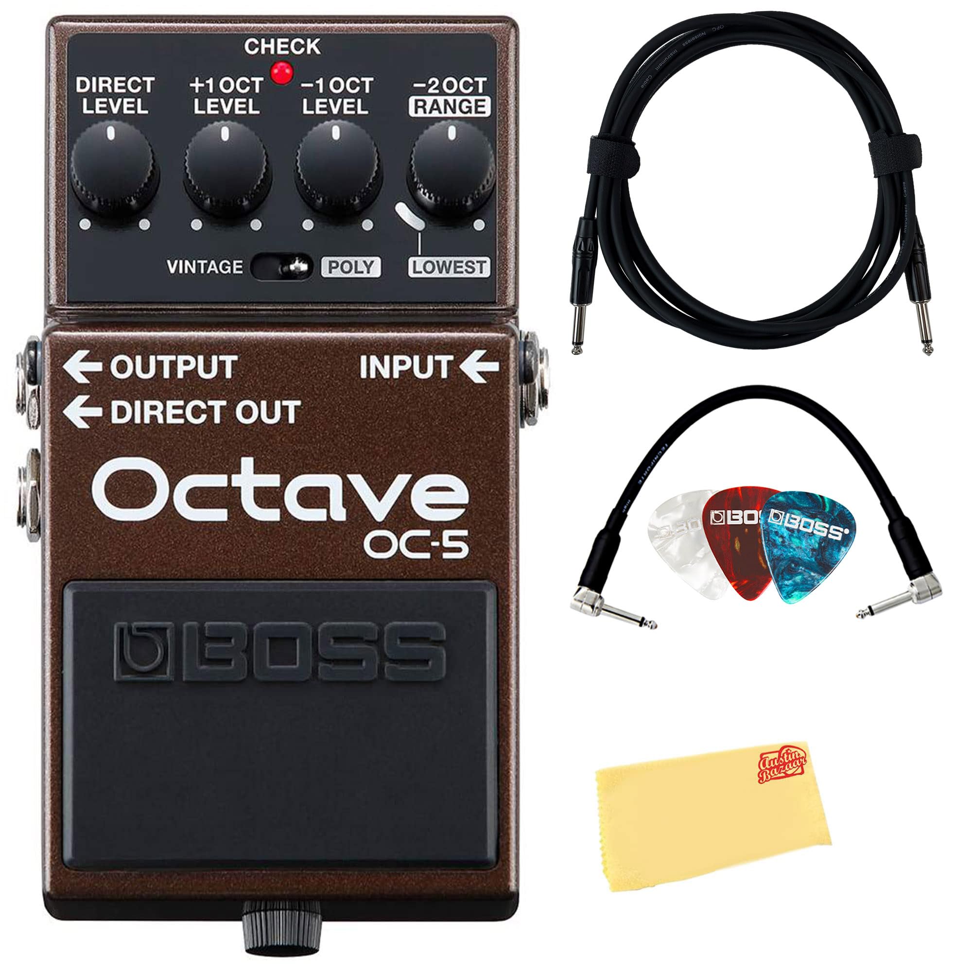 Amazon.com: Boss OC-5 Octave Pedal Bundle with Gearlux Instrument