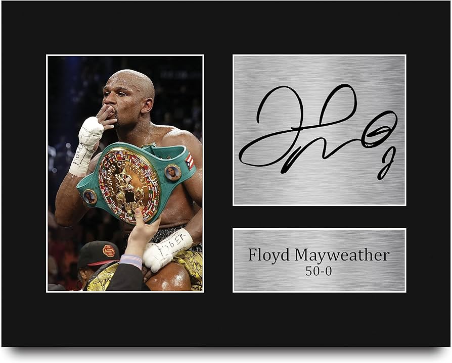 Amazon.com: HWC Trading Floyd Mayweather Gifts Signed Printed