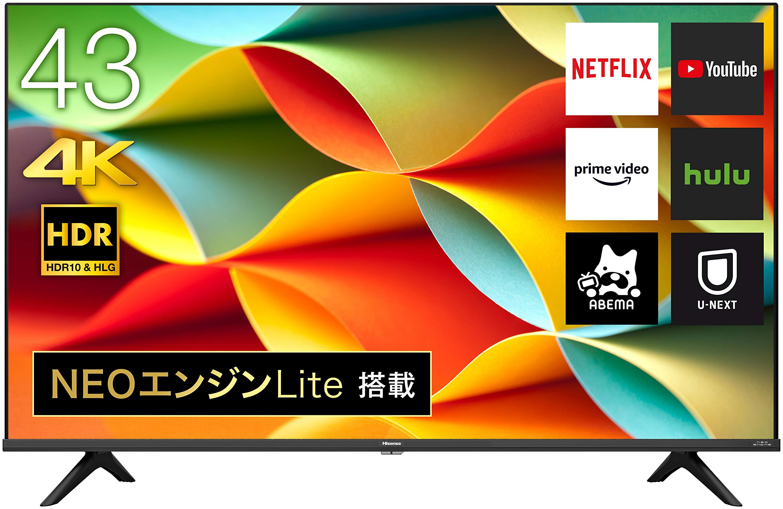Amazon | ハイセンス 43V型 4Kチューナー内蔵 液晶テレビ 43A6G Amazon