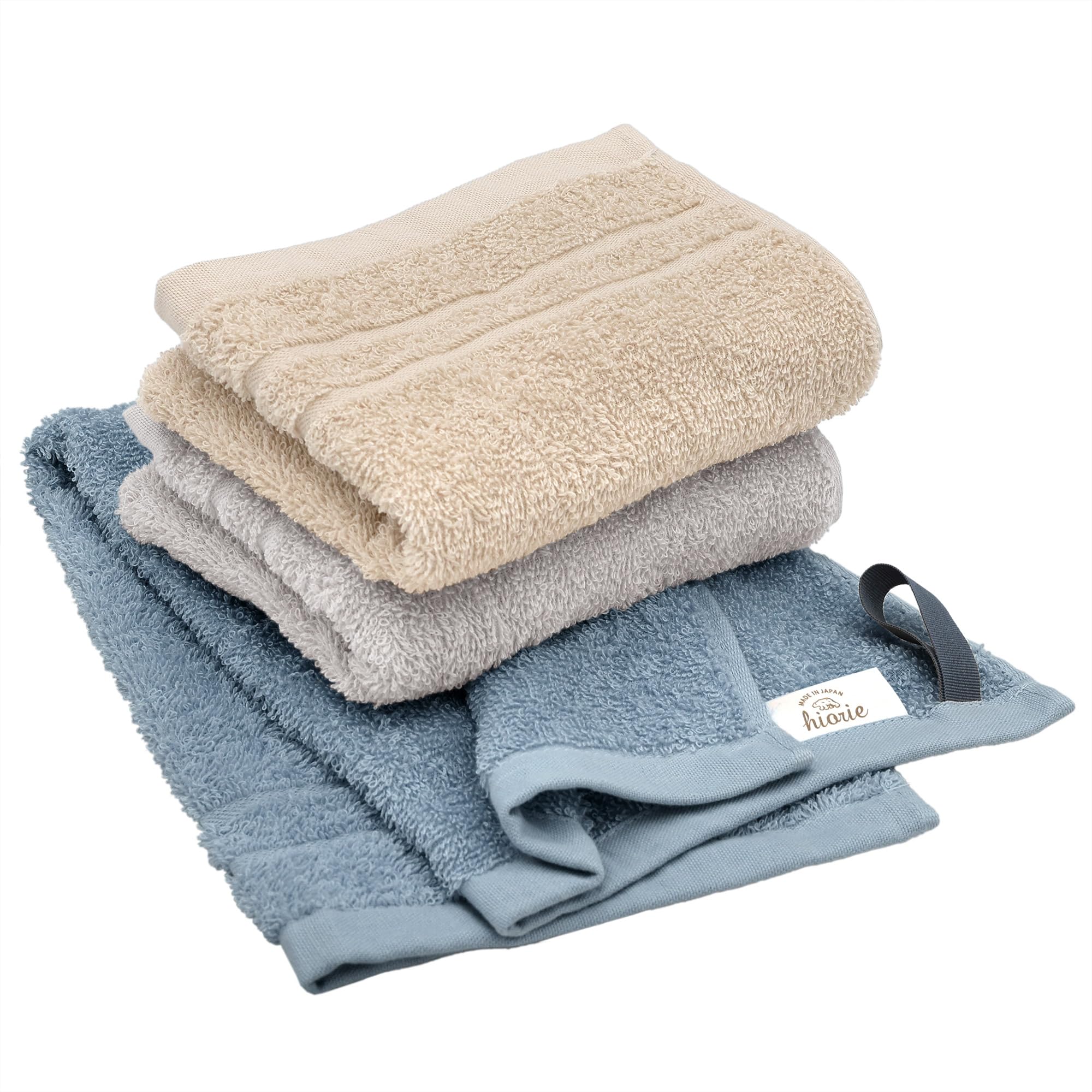 Amazon｜hiorie(ヒオリエ) ハーフフェイスタオル 3枚セット 約34×45cm