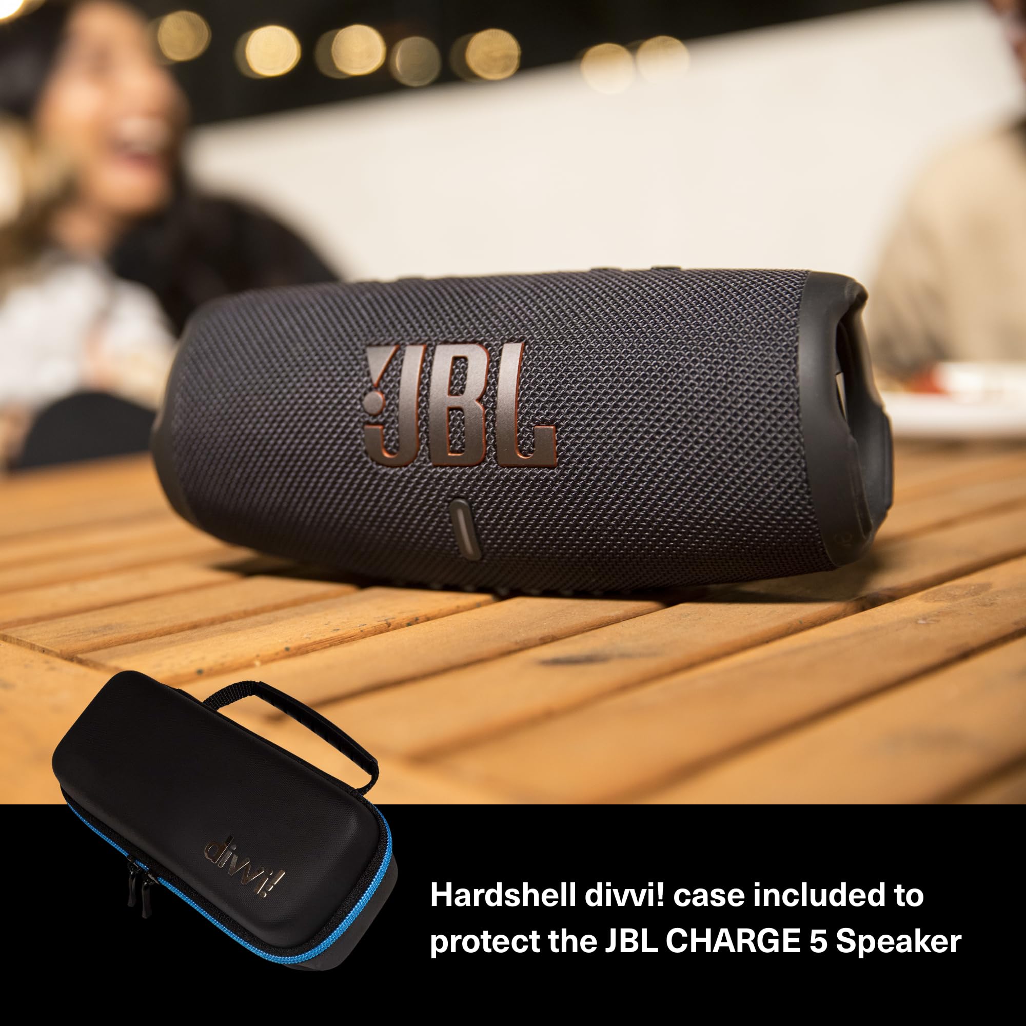 Amazon.com: JBL Charge 5 (Blue) + Bundle with divvi! Protective