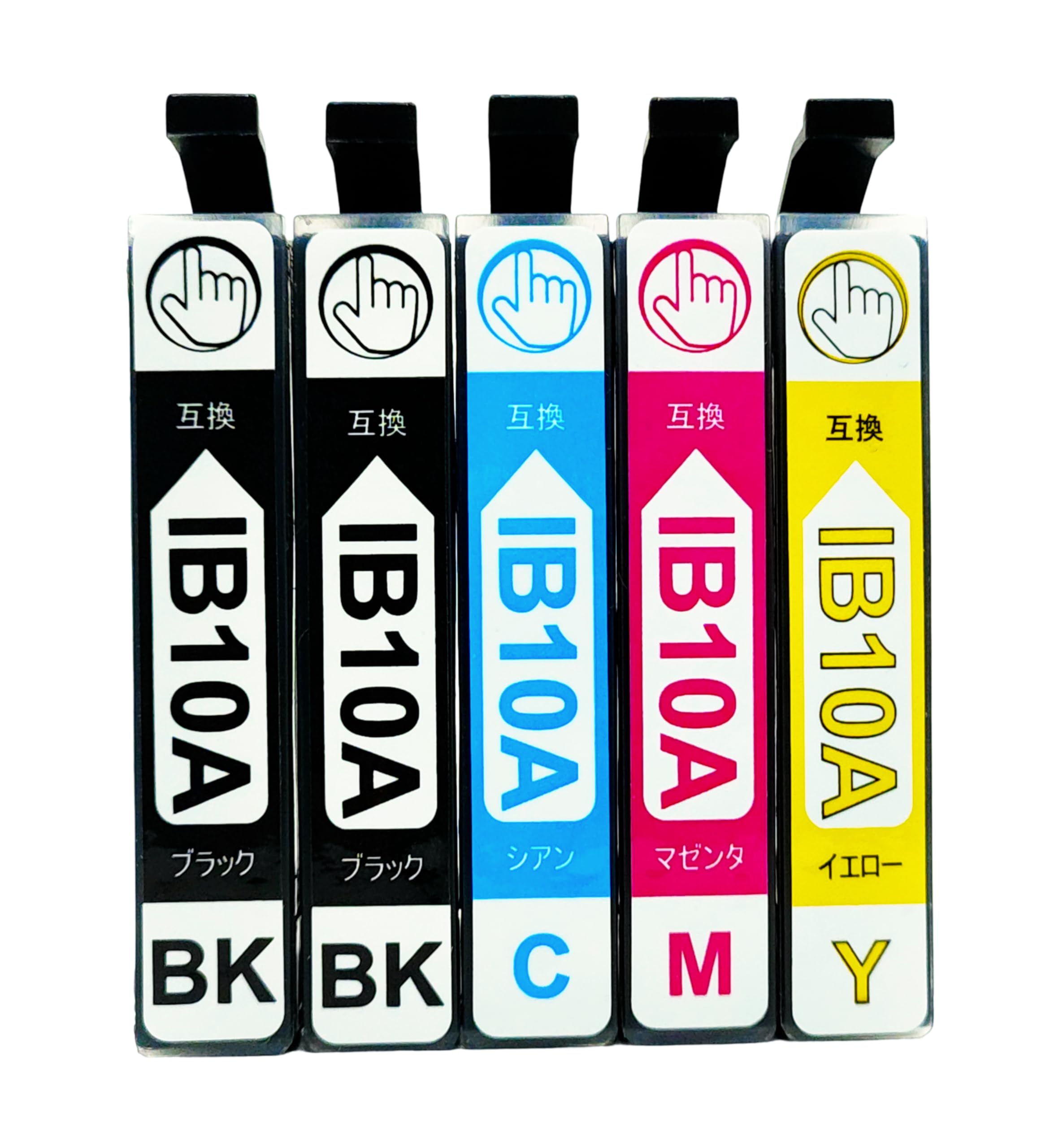 Amazon.co.jp: IB10CL4A ＋ IB10KA 4色5本セット(黒2本入) EPSON用互換