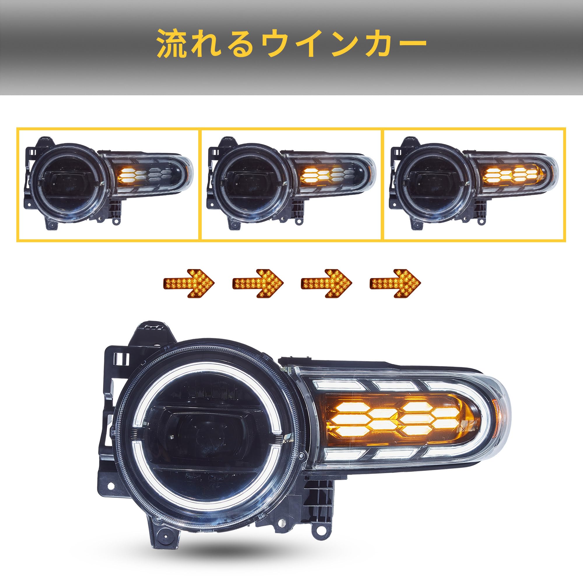 Amazon | VLAND トヨタ FJ クルーザー ヘッドライト オープニング