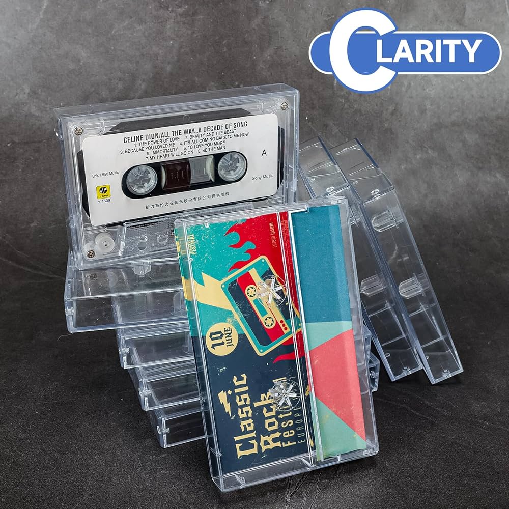 Amazon.co.jp: BOATISLE カセットテープ保護ケース 15個パック クリア