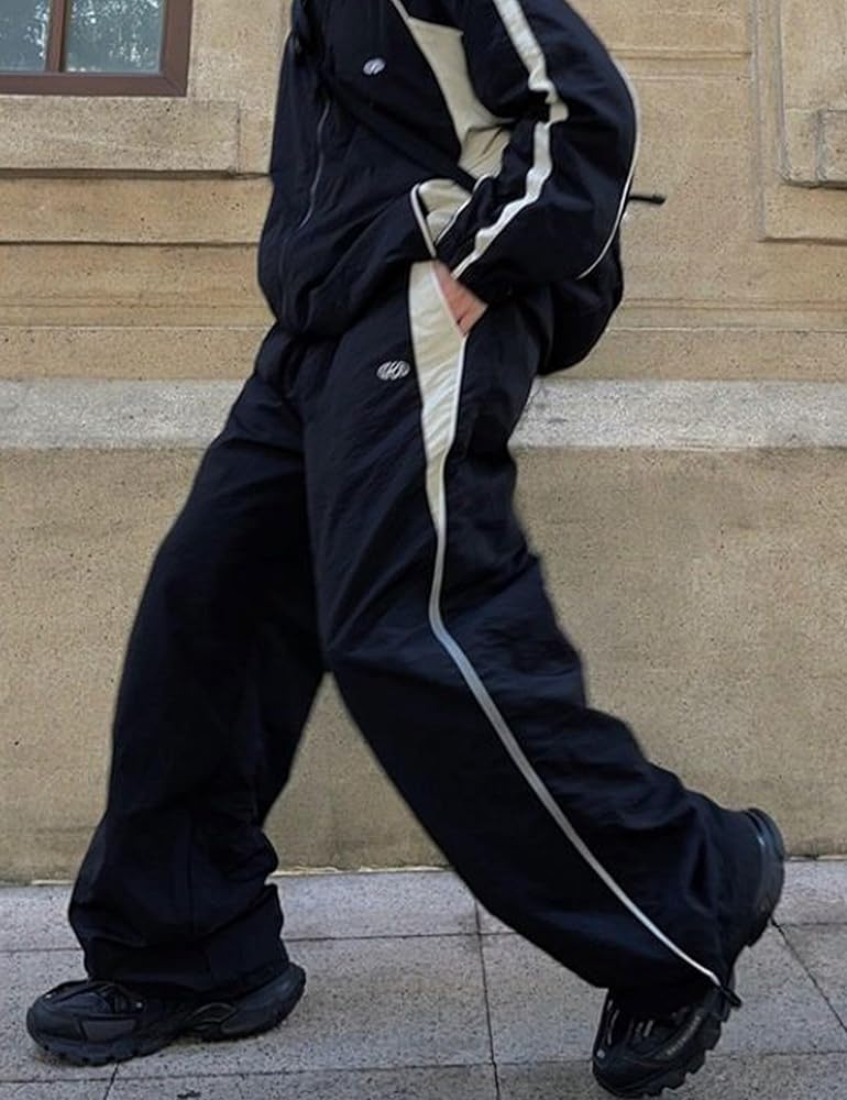 Amazon.com: Unisex Y2k Baggy Sweatpants Men ParachuteTrack Pants
