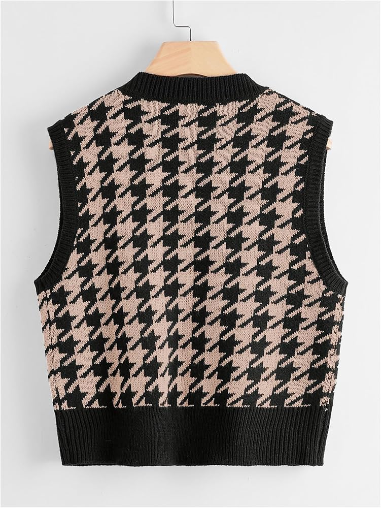 SweatyRocks Women's Sleeveless V Neck Knit Sweater Vest