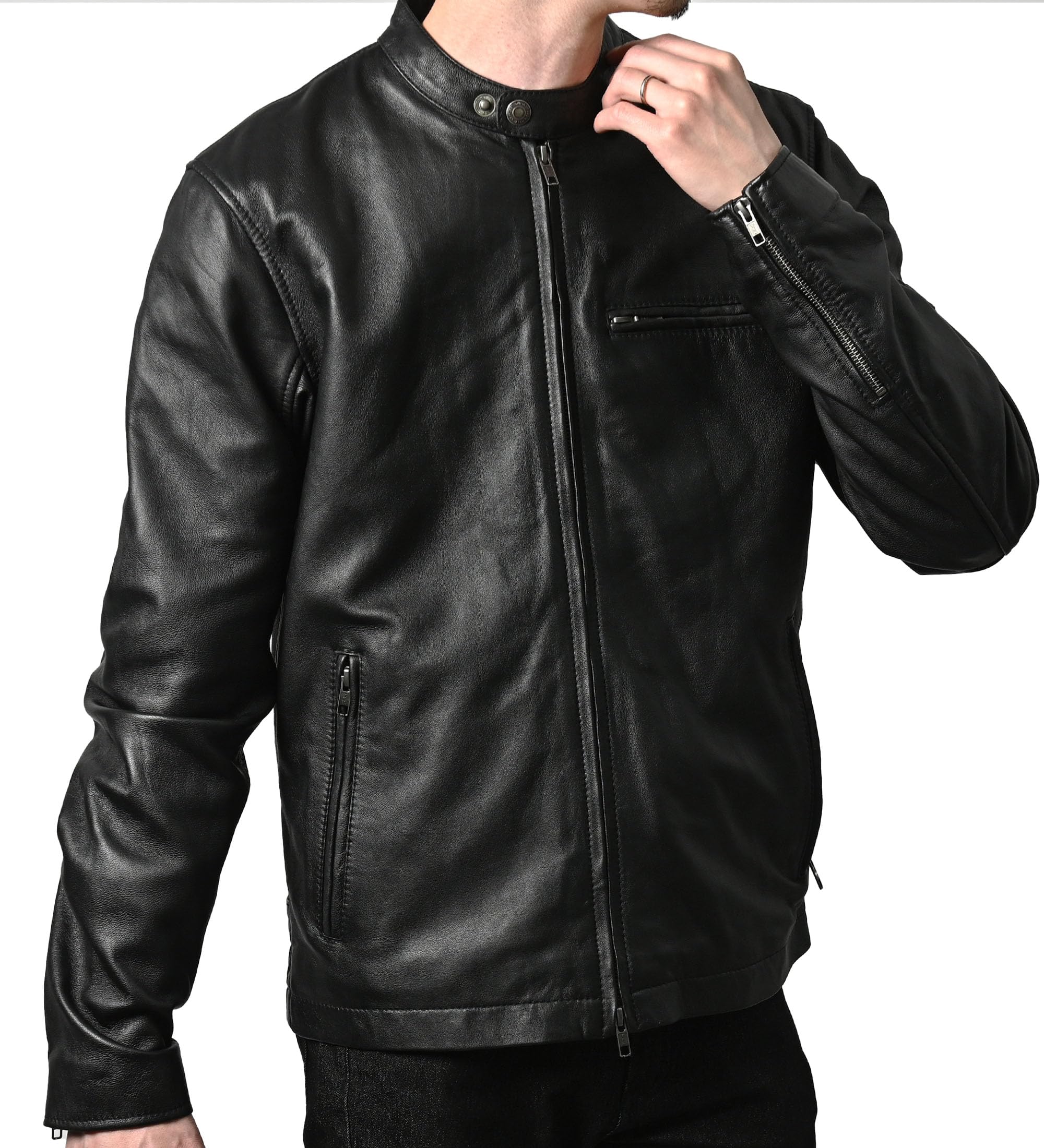 Amazon.co.jp: RIDEZ 本革 レザージャケット バイク 革ジャン