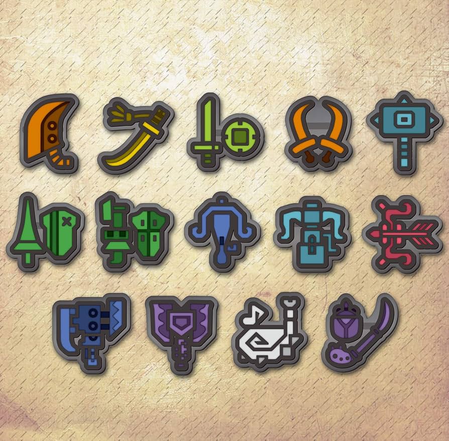 Amazon | モンスターハンター:ワールド 武器アイコンラバーバッジ