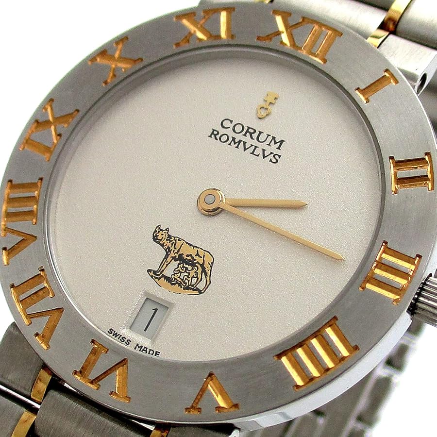 Amazon | [コルム]CORUM 腕時計 ロムルス K18 コンビ ブロックブレス