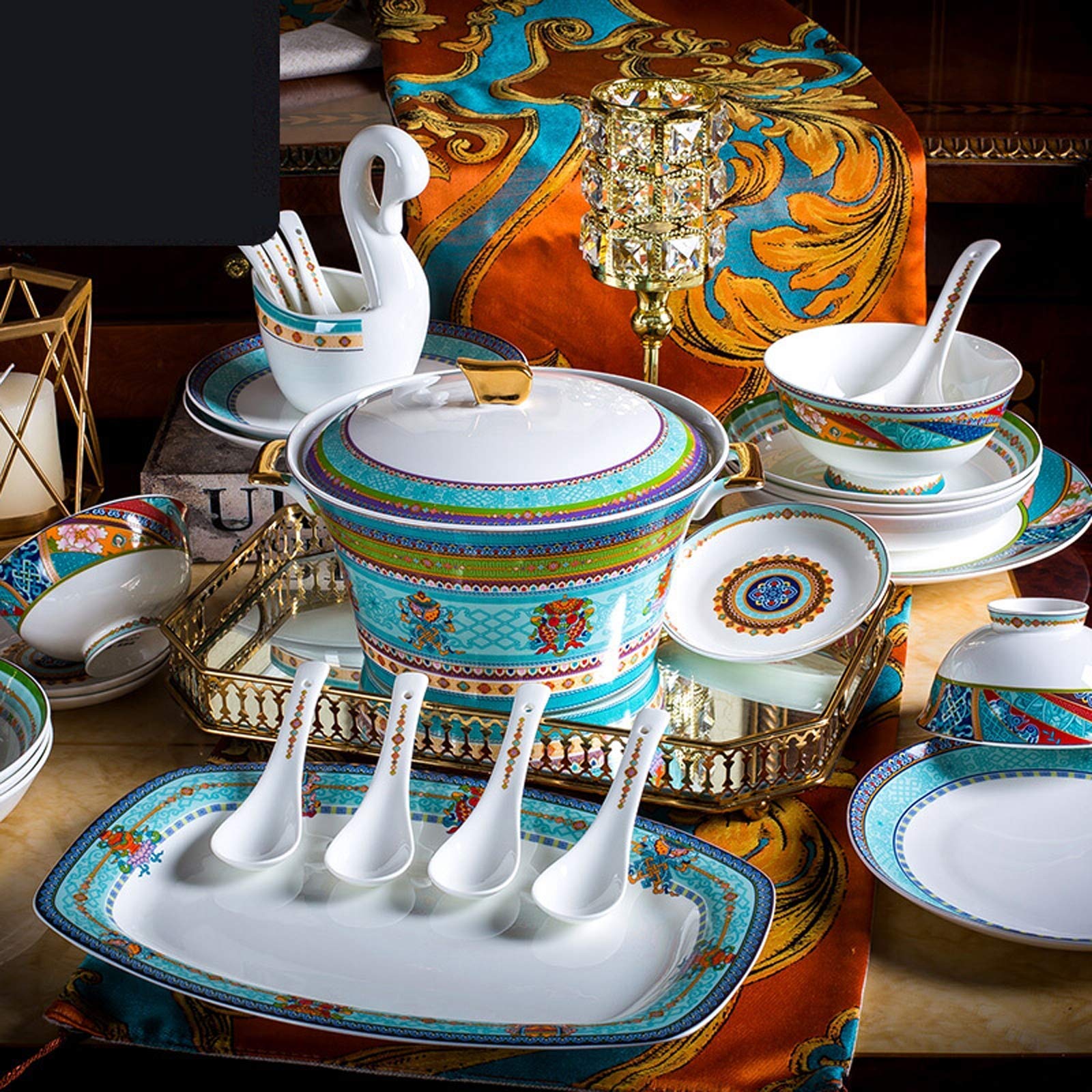 Amazon.co.jp: 高級ディナーセット、ディナープレートセラミック食器