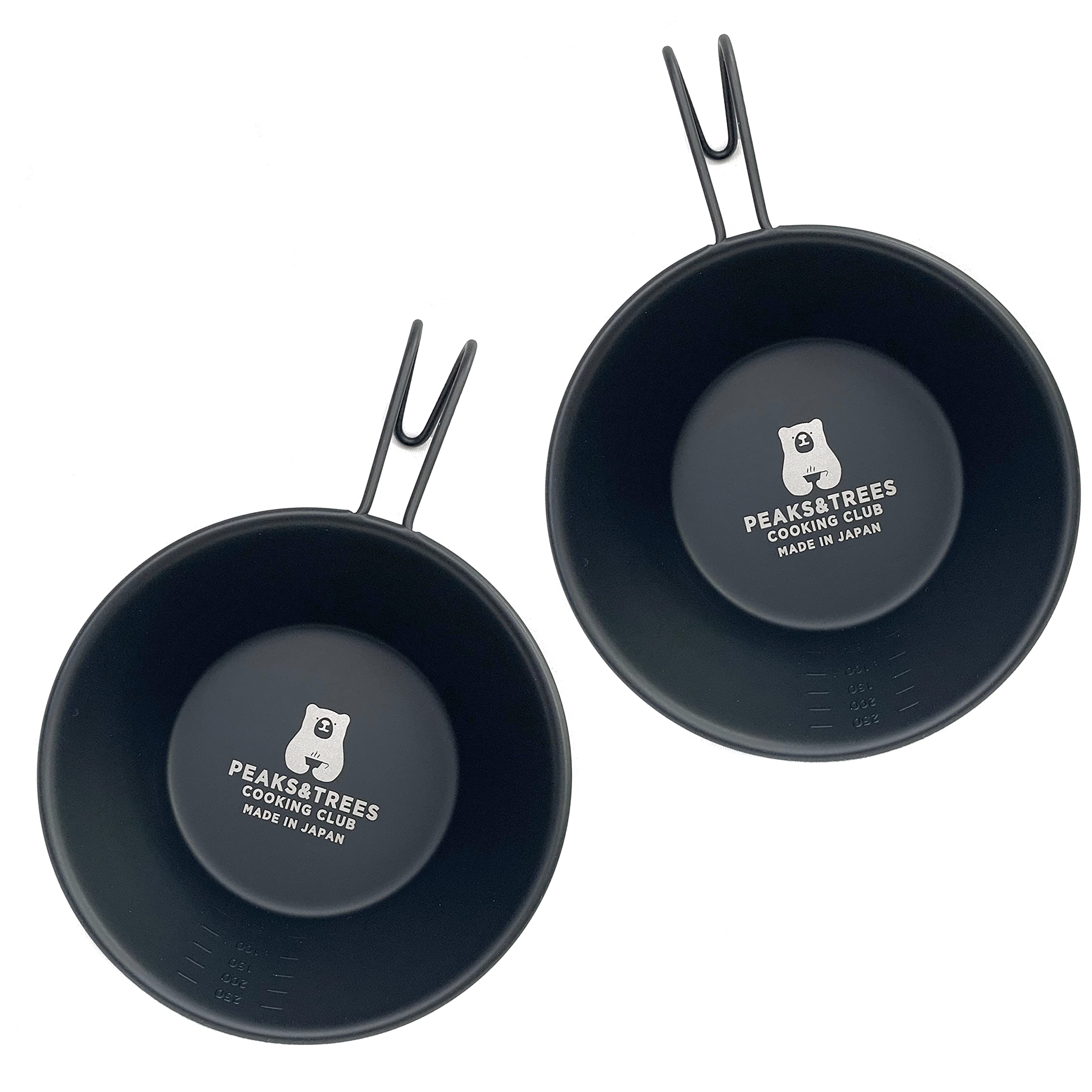 Amazon | PEAKS&TREES ステンレス シェラカップ ブラック 黒 燕三条製