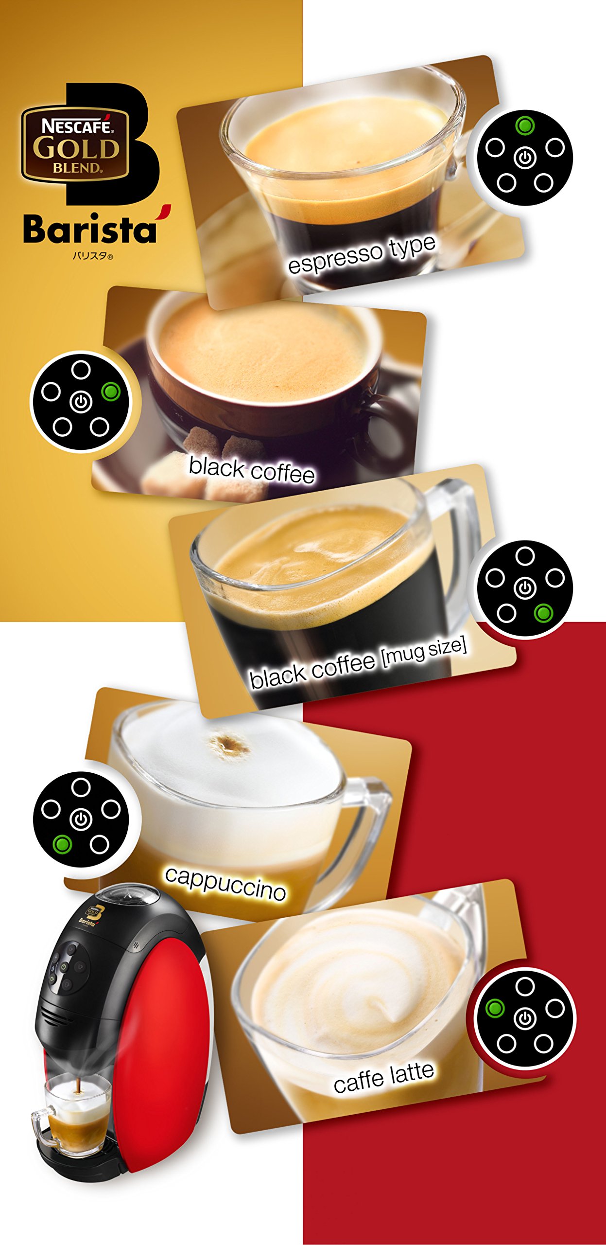 Amazon | ネスカフェ ゴールドブレンド バリスタ レッド PM9631