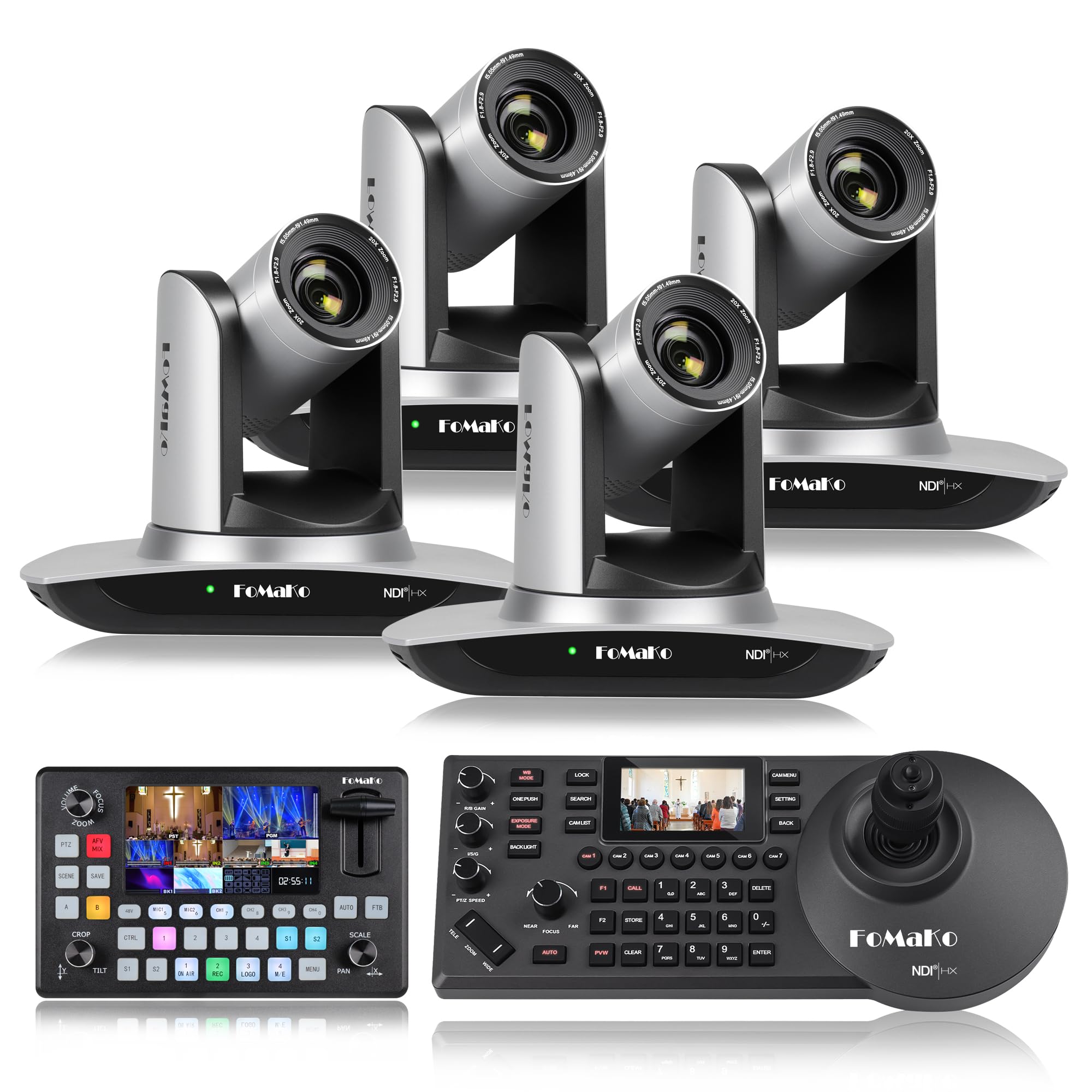 Amazon.com: FoMaKo NDI Camera AI Auto Tracking HDMI PTZ Camera 20x