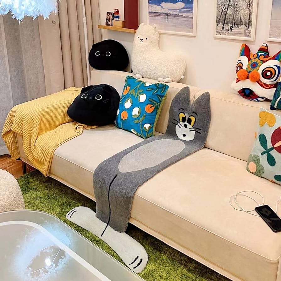 Amazon｜階段マット トムとジェリー 階段カーペット 潰れたトム 面白い