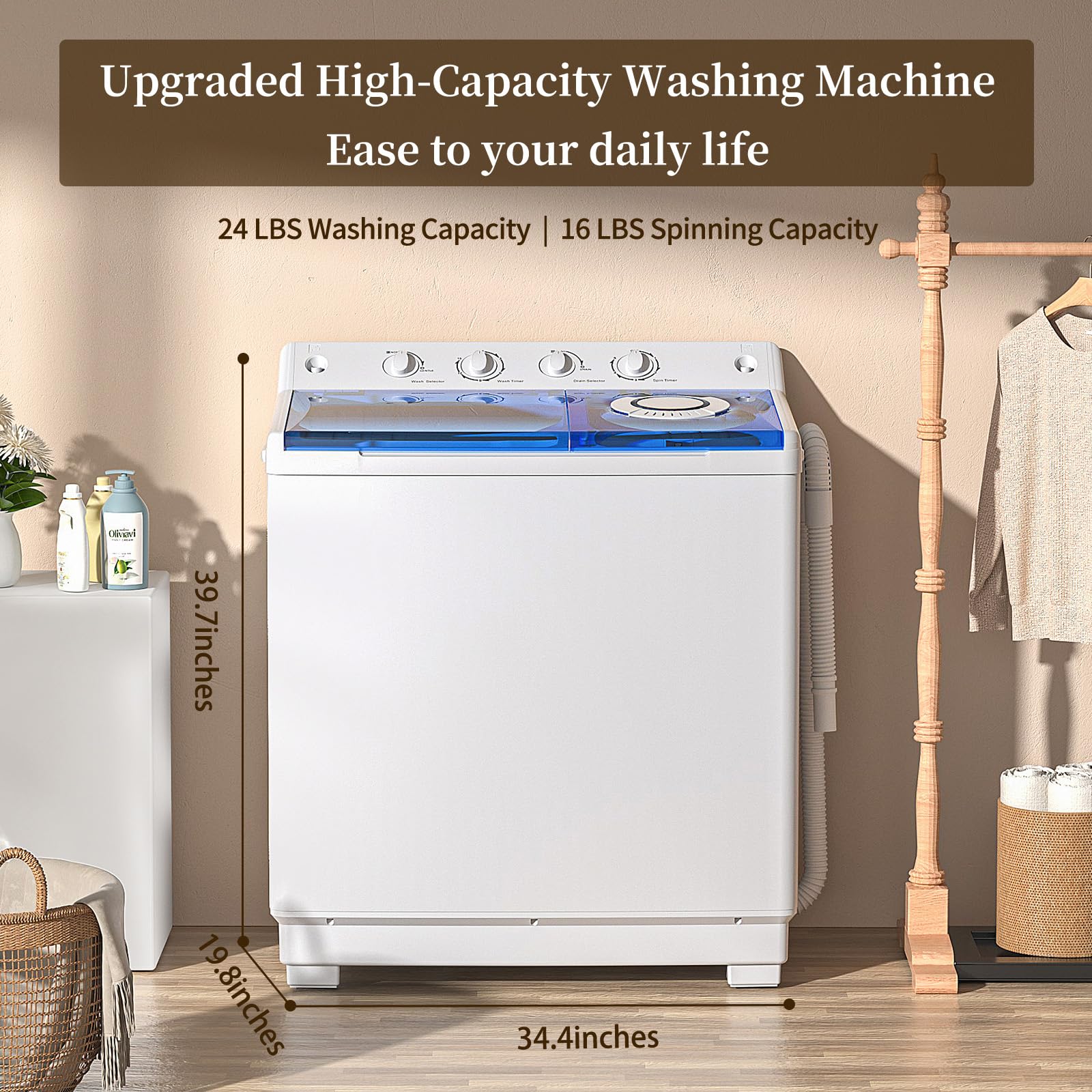 Amazon.com: VCJ Portable Washing Machine, Twin Tub Washing Machine