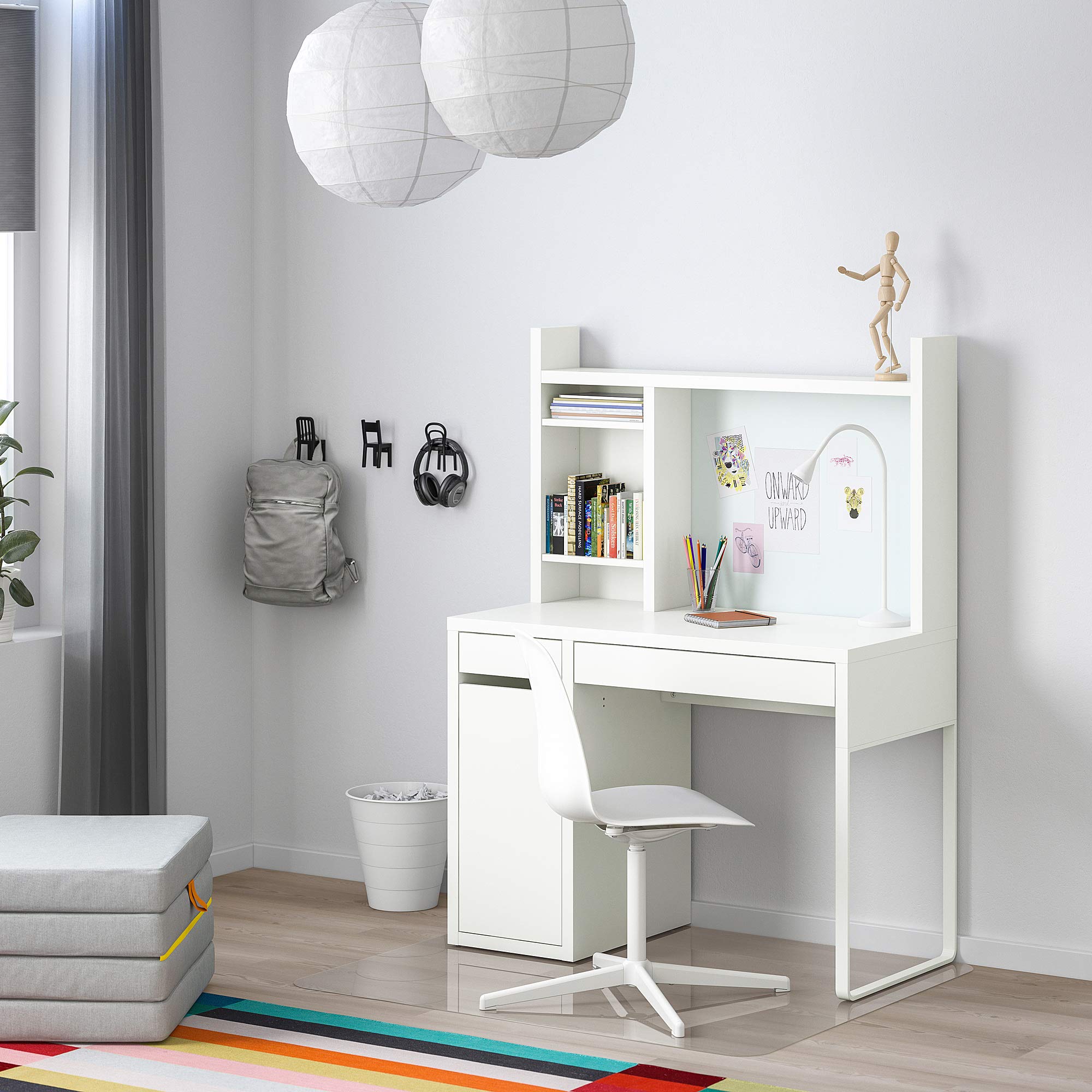 IKEA MICKE Desk 105 x 50 cm White : Amazon.com.be: Home & Kitchen