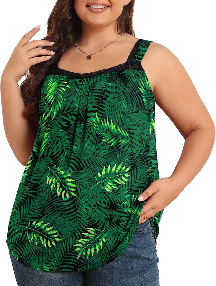 TIANZHU Summer Outfits for Women Sleeveless Ladies Tanks Tops Plus