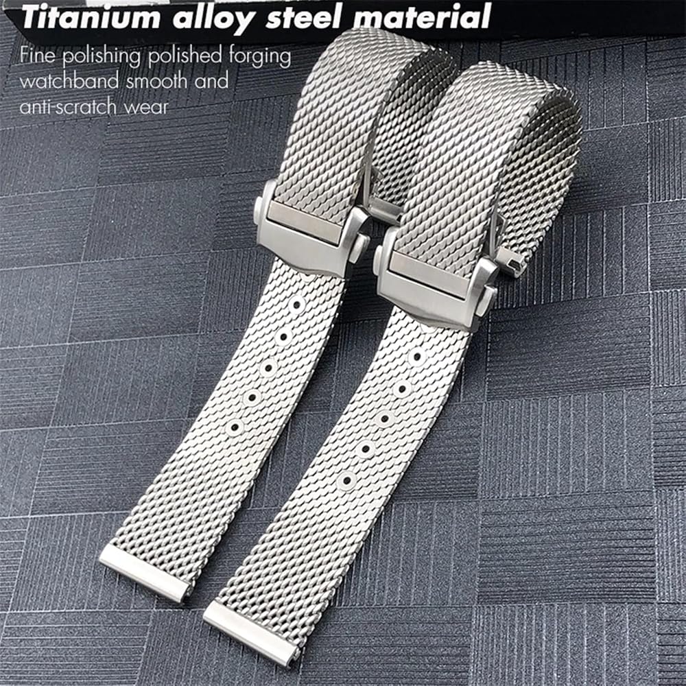 Amazon.co.jp: XMKT ソリッドチタン合金 19mm 20mm 時計バンド オメガ