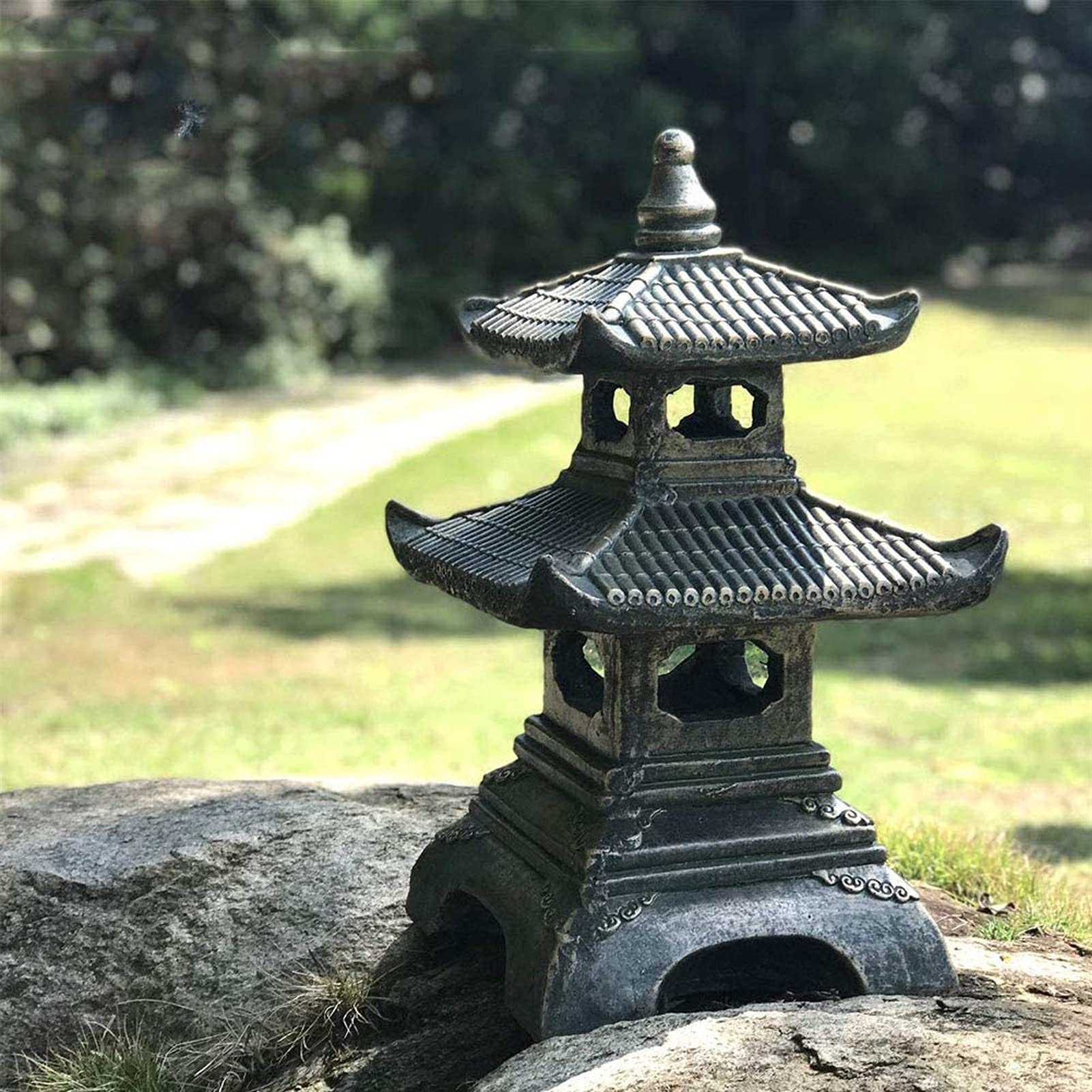 Amazon.com : qwqqaq Japanese Style Solar Garden Outdoor Lantern