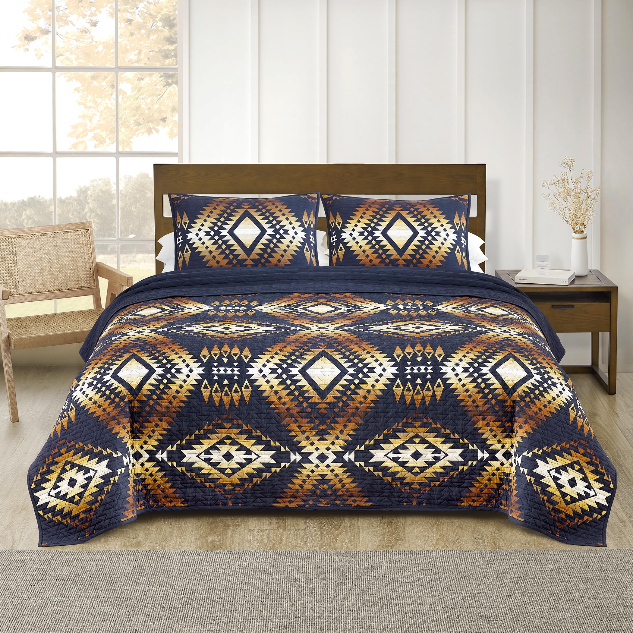 Amazon.com: Pendleton 100% Cotton 3 Piece Quilt Set with 2 Shams