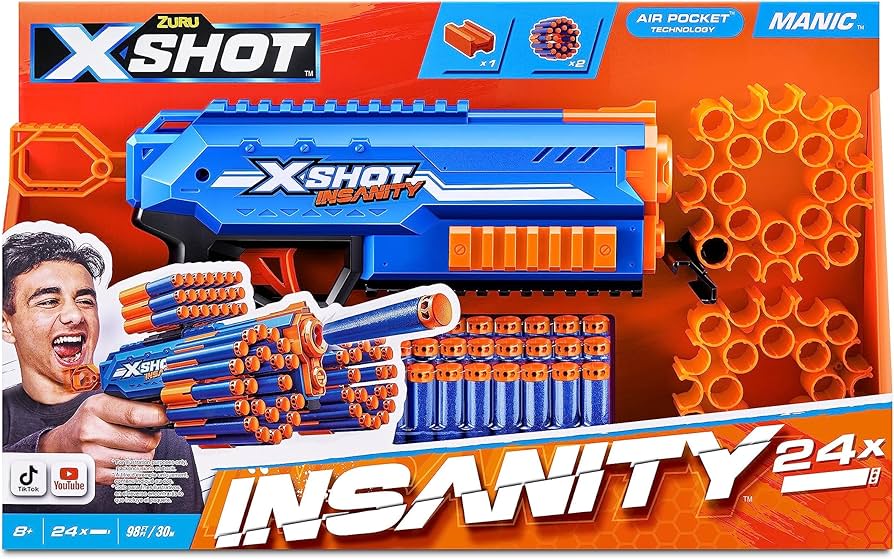 Amazon.com: X-SHOT Insanity-Manic, (ZUR36603) : Toys & Games