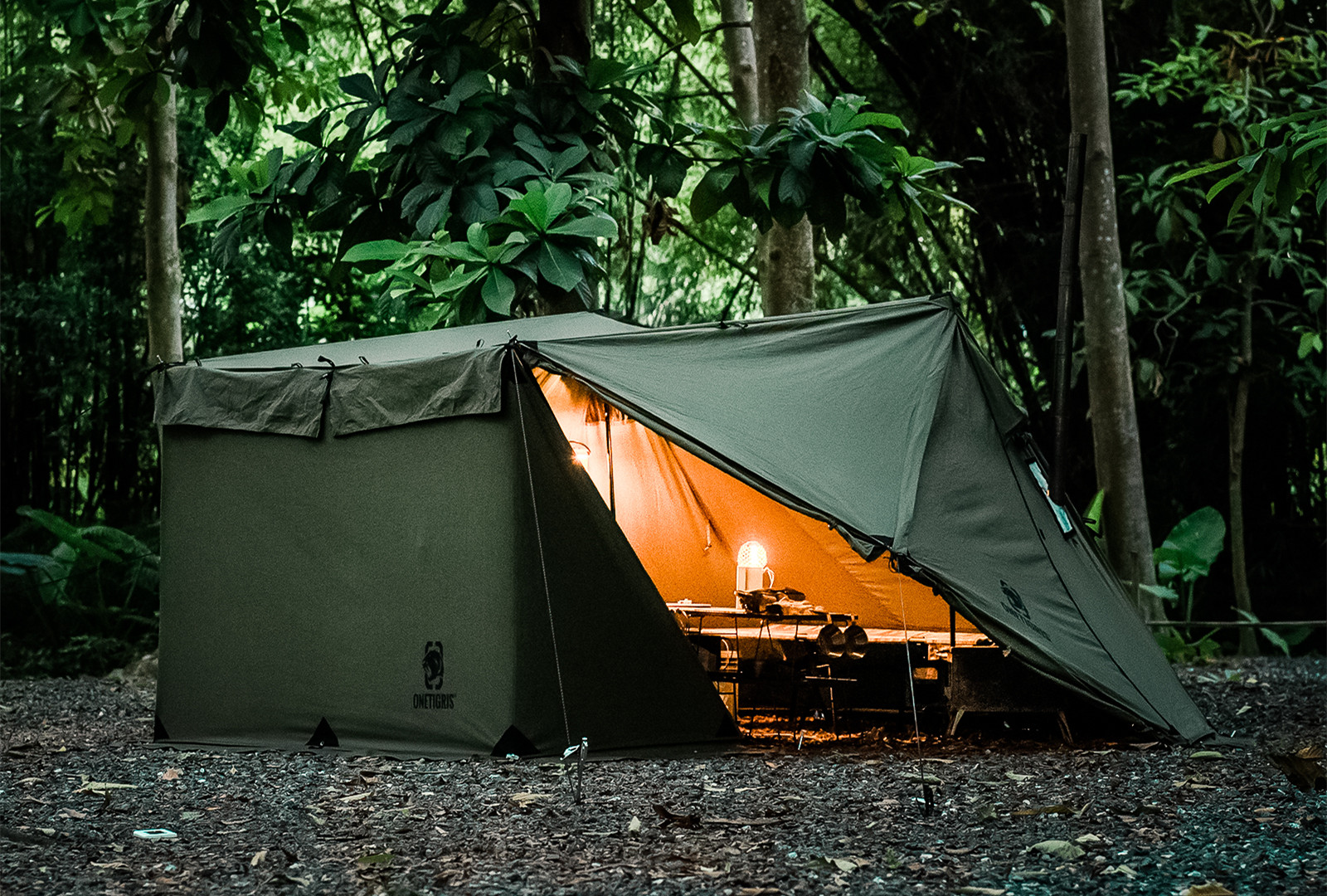 Amazon | OneTigris 焚き火陣幕 テント前幕 TC素材 目隠し 多機能風よ
