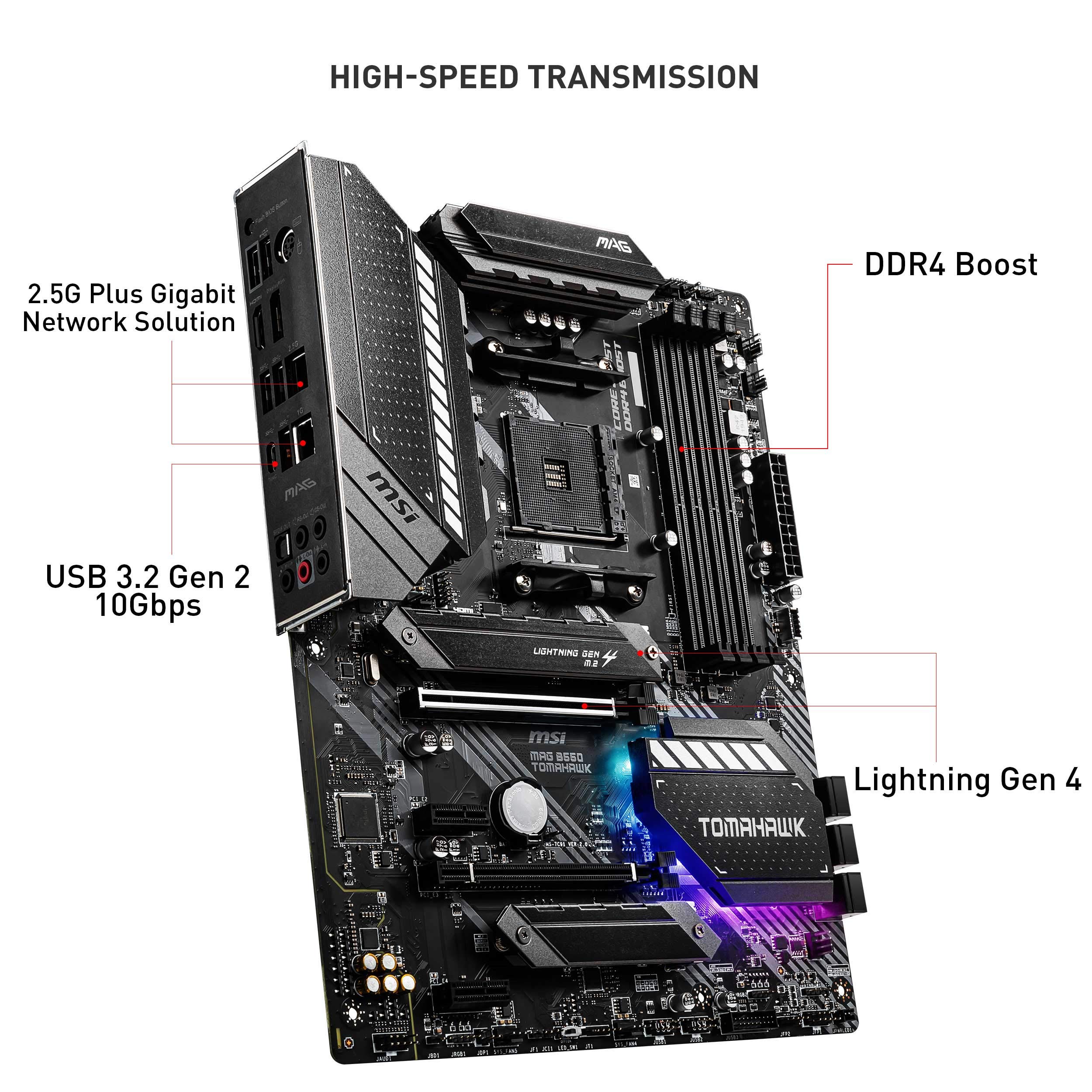 Amazon | MSI MAG Tomahawk AMD B550 ソケット AM4 ATX DDR4-SDRAM