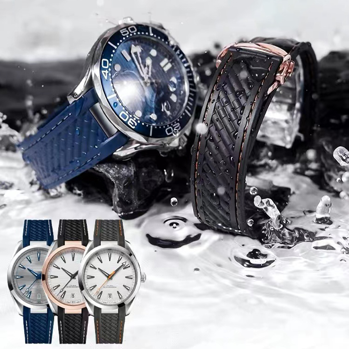 Amazon.co.jp: [HEYOZURY] 時計ベルト20mm OMEGAベルト 時計バンド