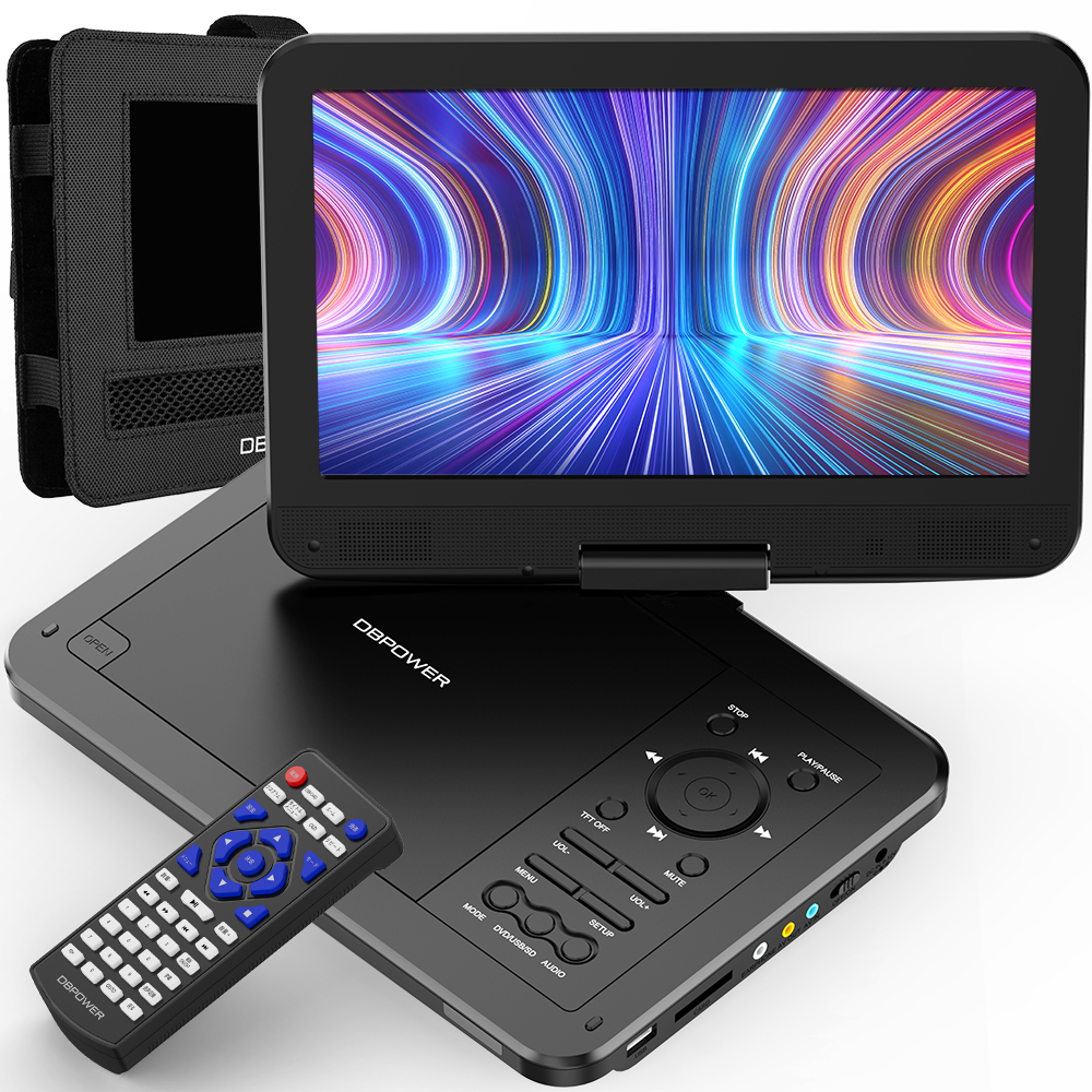 Amazon | DBPOWER ポータブルDVDプレーヤー 12.5型 【車載用ホルダー