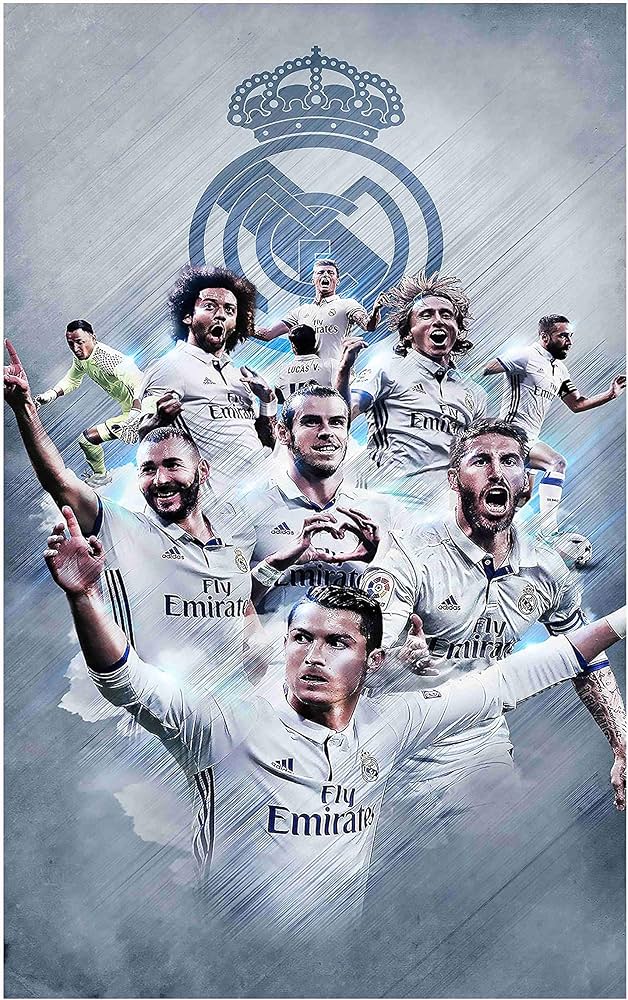Amazon.co.jp: BALDAU PRINTS レアルマドリードフットボールクラブ 壁