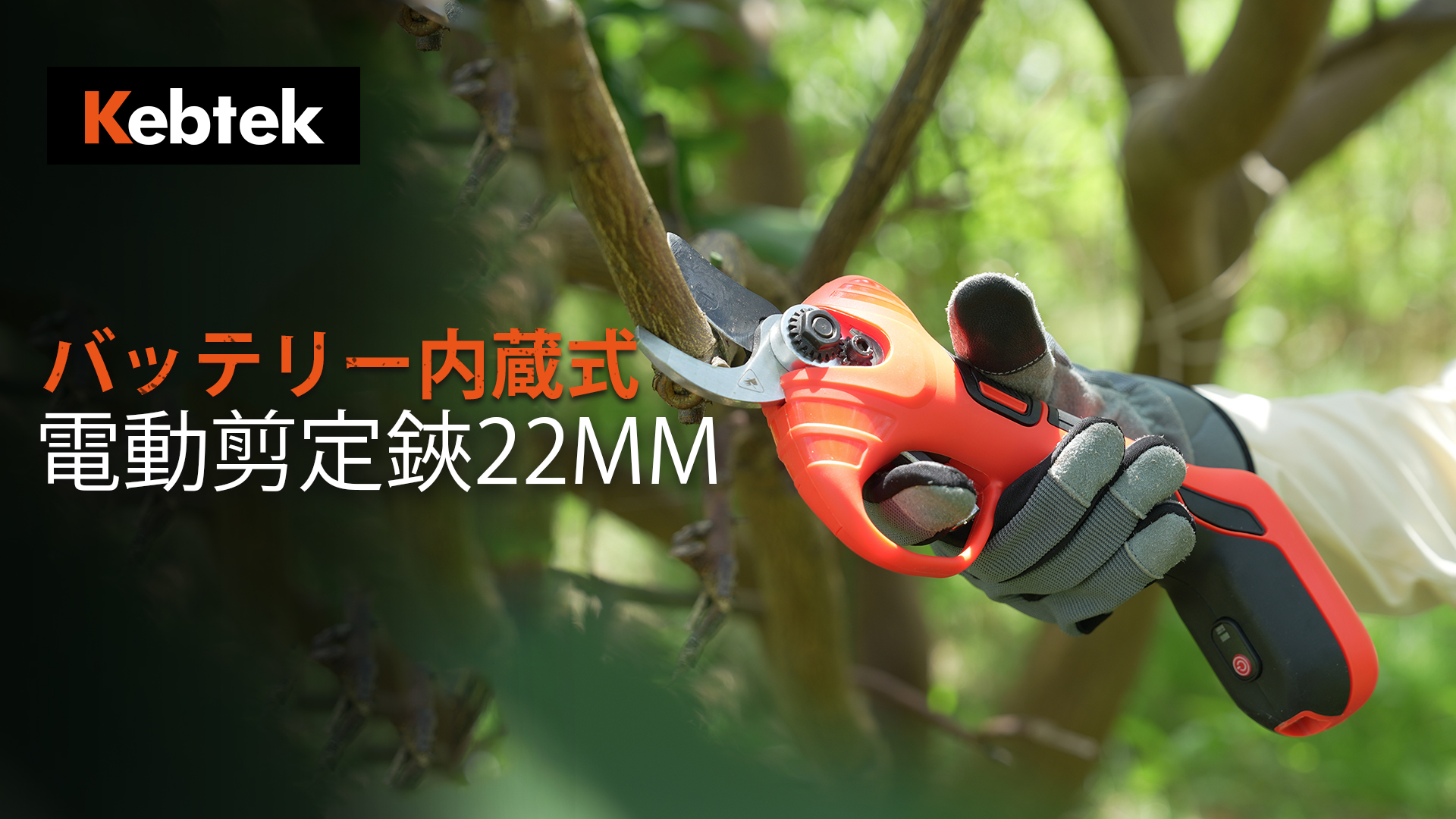 Amazon | 【780g・軽くて切れる】Kebtek 電動剪定鋏 切断径22mm