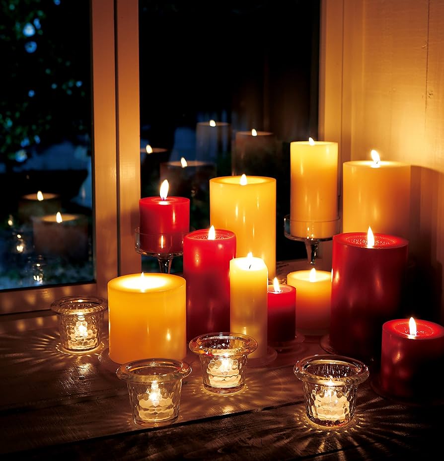 Amazon.co.jp: 2×5ピラーキャンドル 「 アイボリー 」 : ホーム＆キッチン